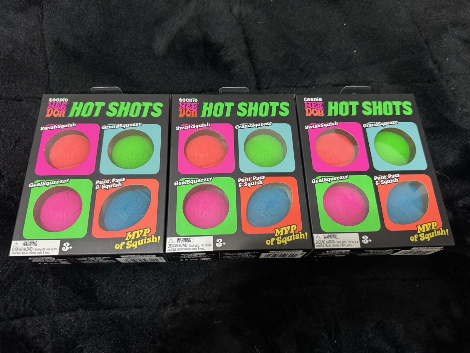 Nee Doh Hot Shots Squish Squeeze Balls 4-Pack Multicolor Ages 3+