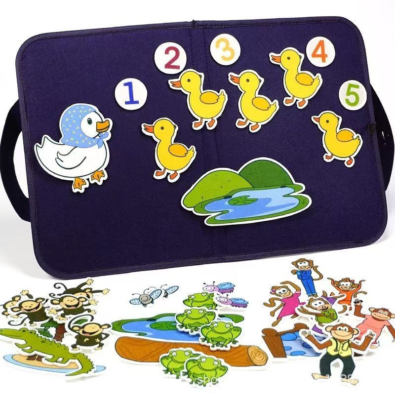 Educational Felt Learning Board for Kids: Early Development Toy