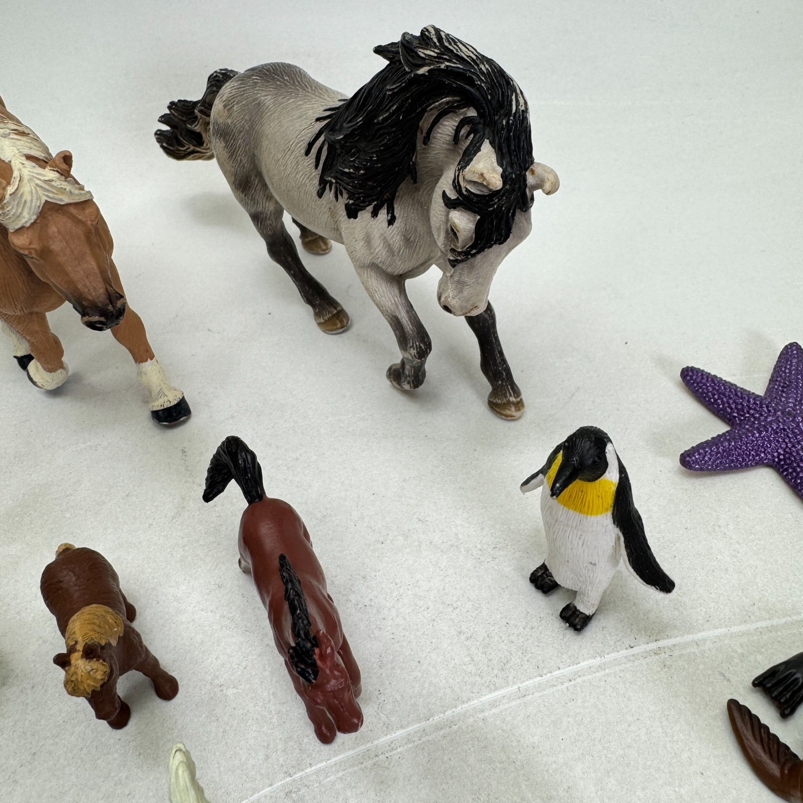 Mixed Lot Of Schleich Safari Ltd Plastic Pvc Toy Animal Mini Figures Horse Dog