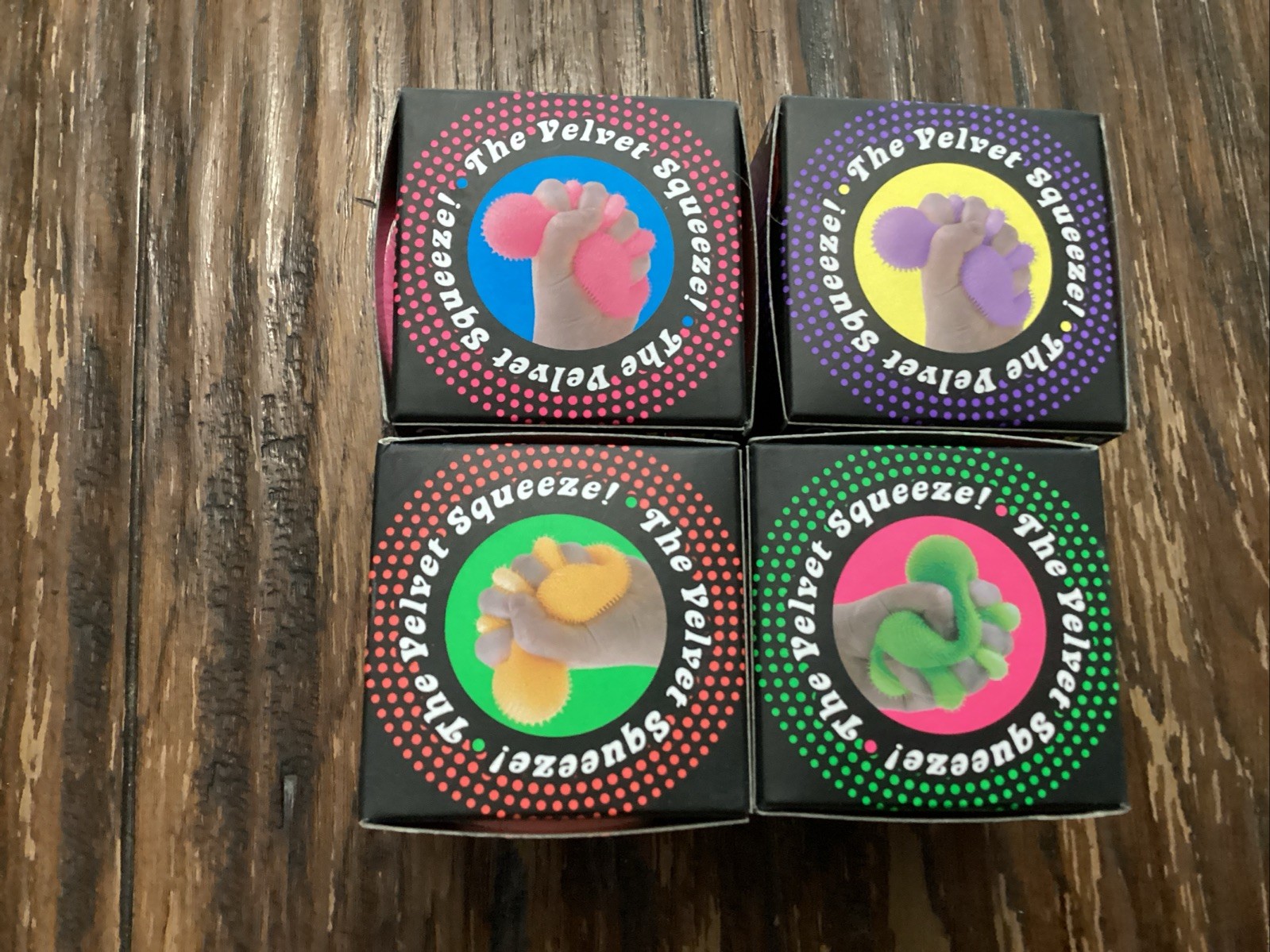 LOT OF 4: Nee Doh Needoh FUZZ BALL The Velvet Squeeze Fuzzball NEW Free Shipping