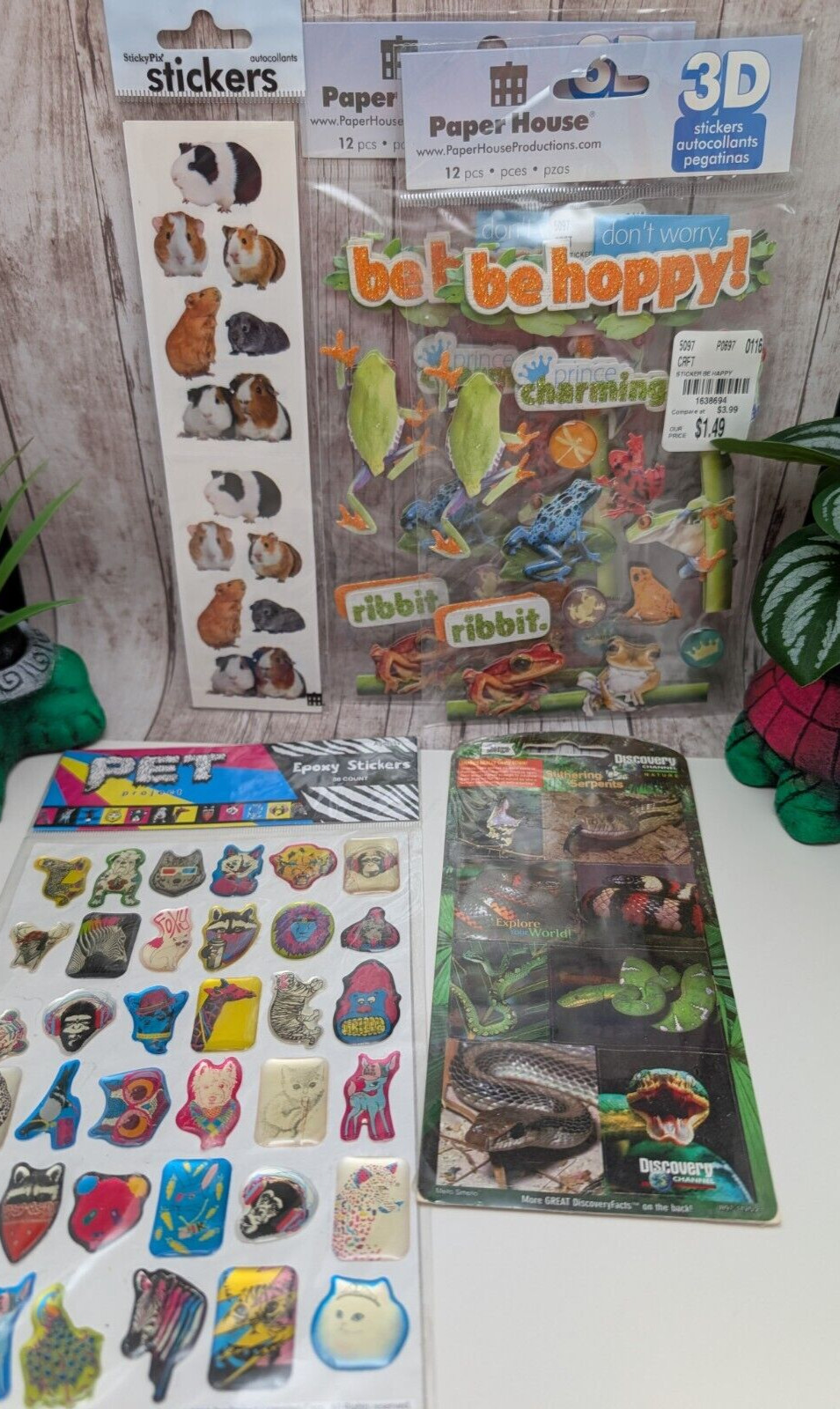 Huge Lot Animal Zoo Insect Reptile Butterfly Bird Tiger Lion Panda Stickers