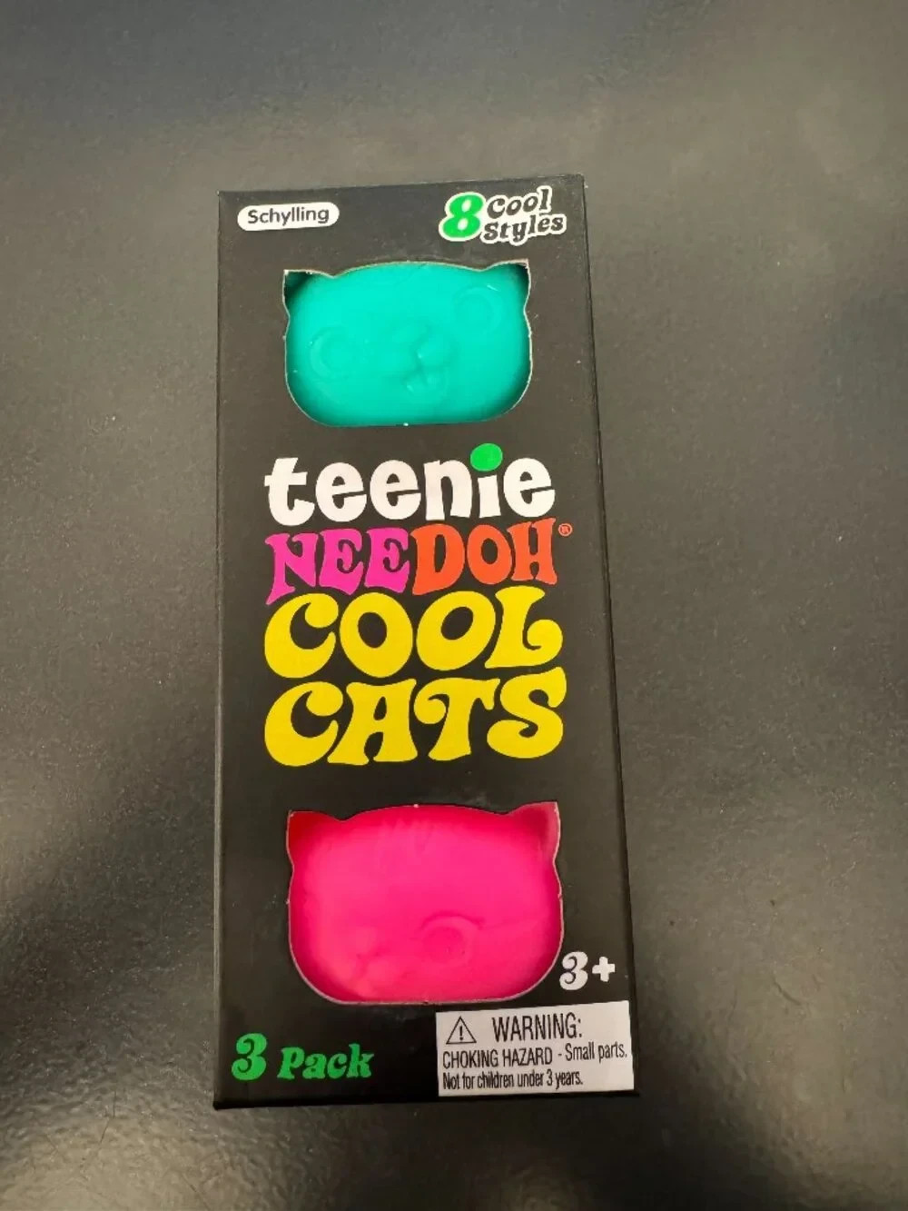 Schylling Needoh Teenie Cool Cats (Blue, Orange, Pink)