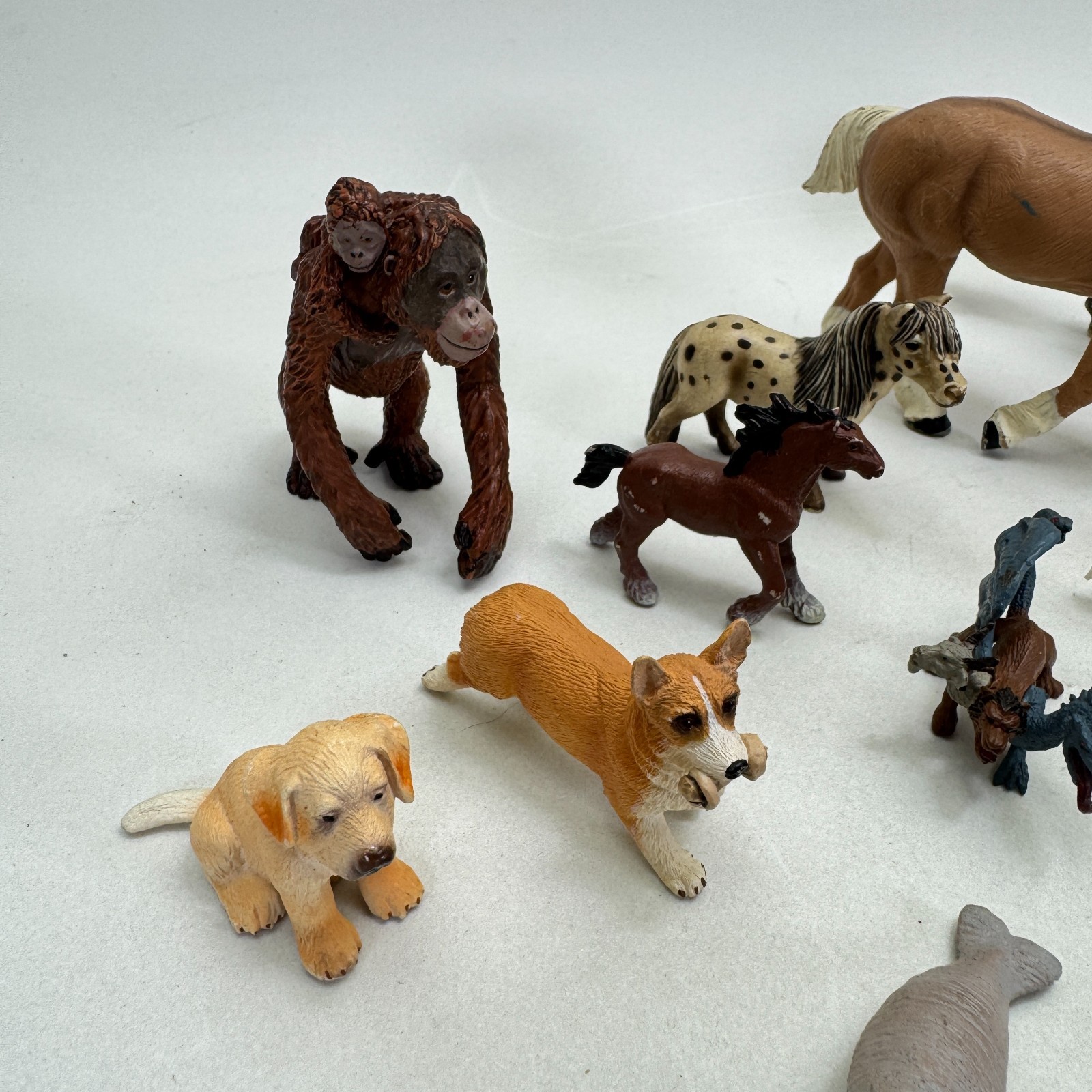 Mixed Lot Of Schleich Safari Ltd Plastic Pvc Toy Animal Mini Figures Horse Dog