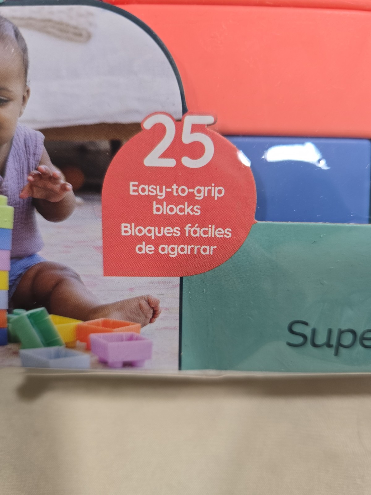 Infantino Super Soft Baby 1st Building Blocks Unisex Multicolor 25 Blocks