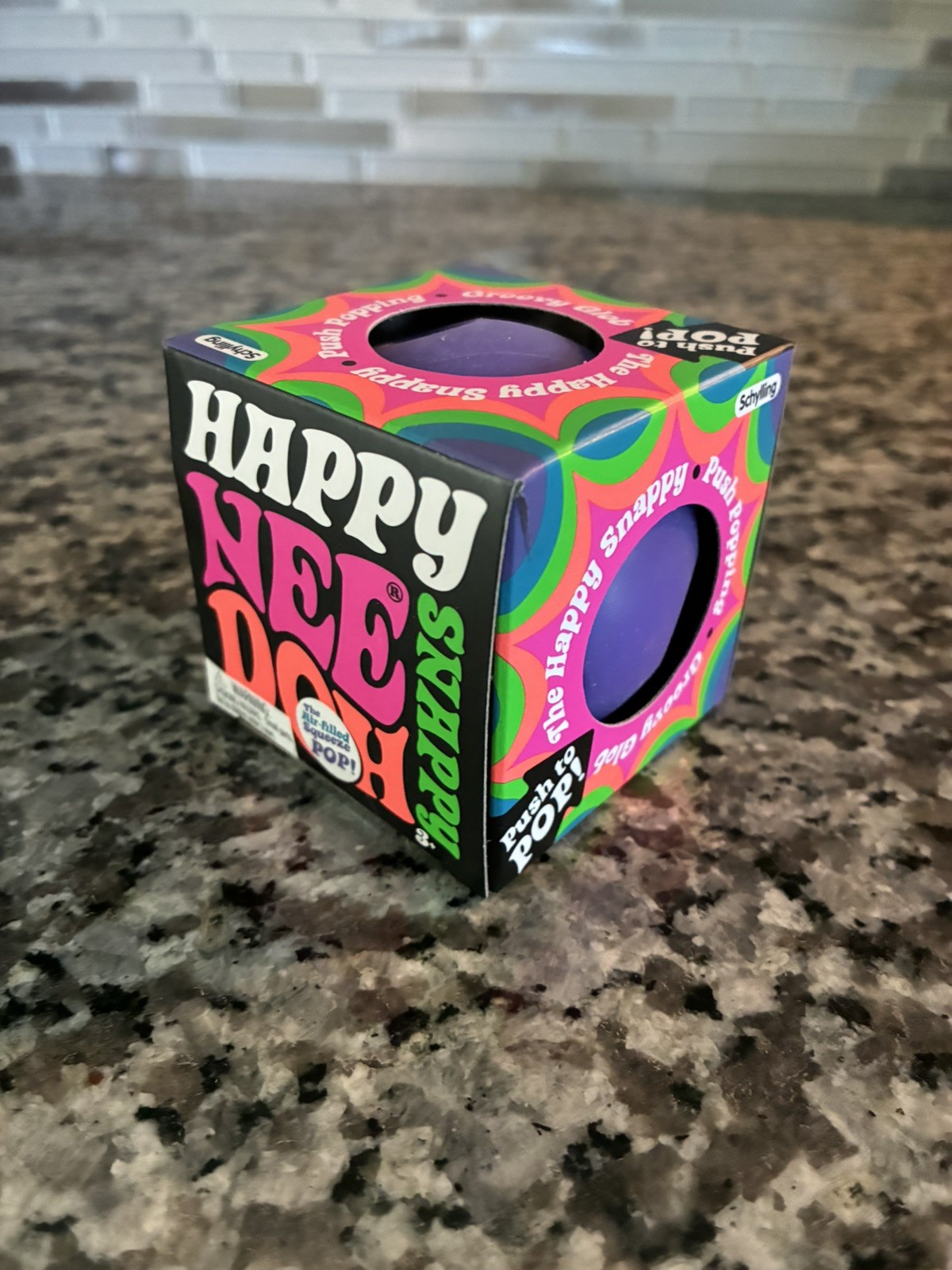 RARE PURPLE Happy Snappy Push Popping Groovy Glob Air Filled NEEDOH Push POP