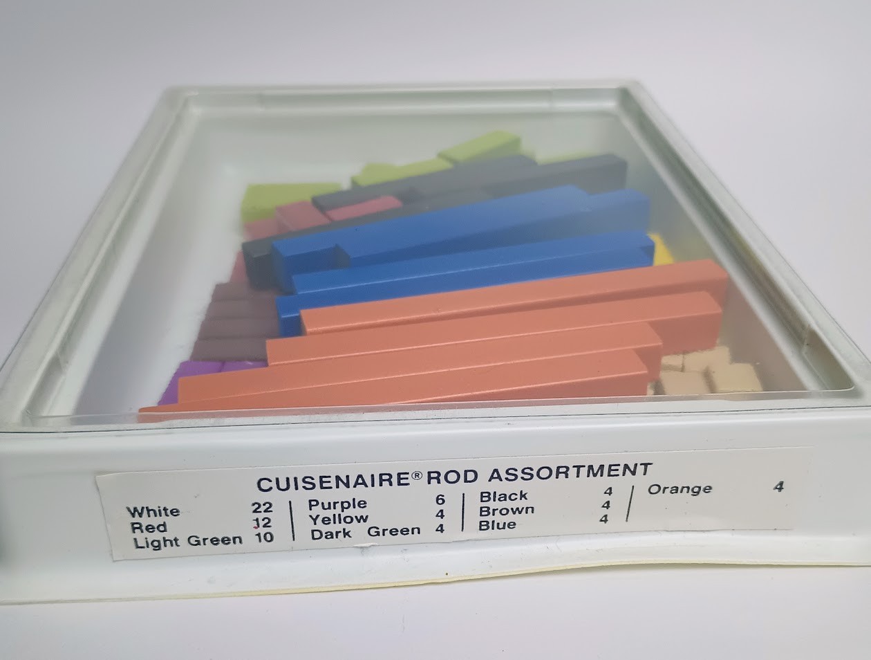 Classic Cuisenaire Rods Math Manipulative Counting Fraction 74 Pieces Homeschool