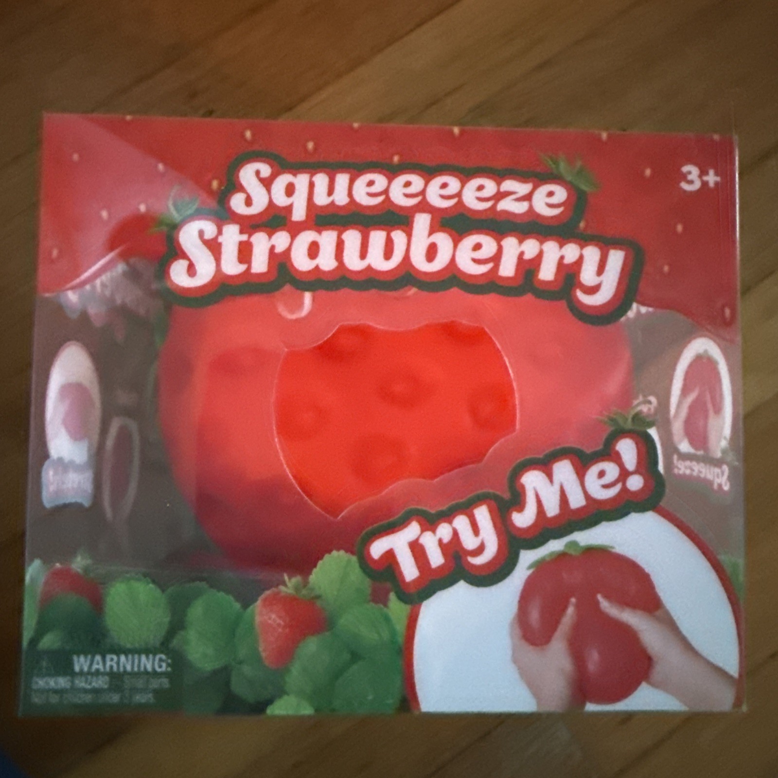 Sunny Days Squeeeeze Strawberry Tactile Squishy Squeeze Toy Red/Green
