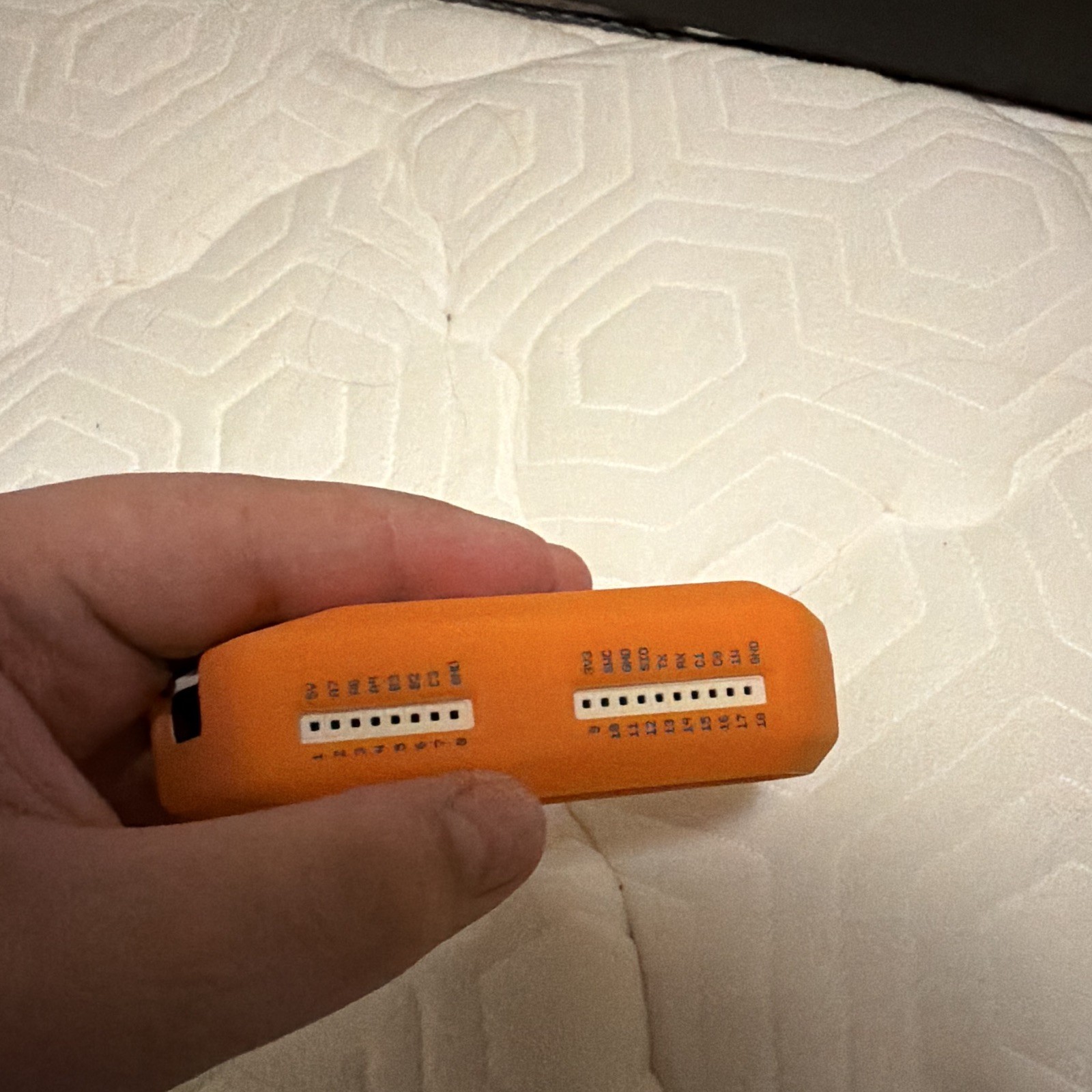 Orange Electronic Learning Remote-Style Device w/ Screen & Buttons