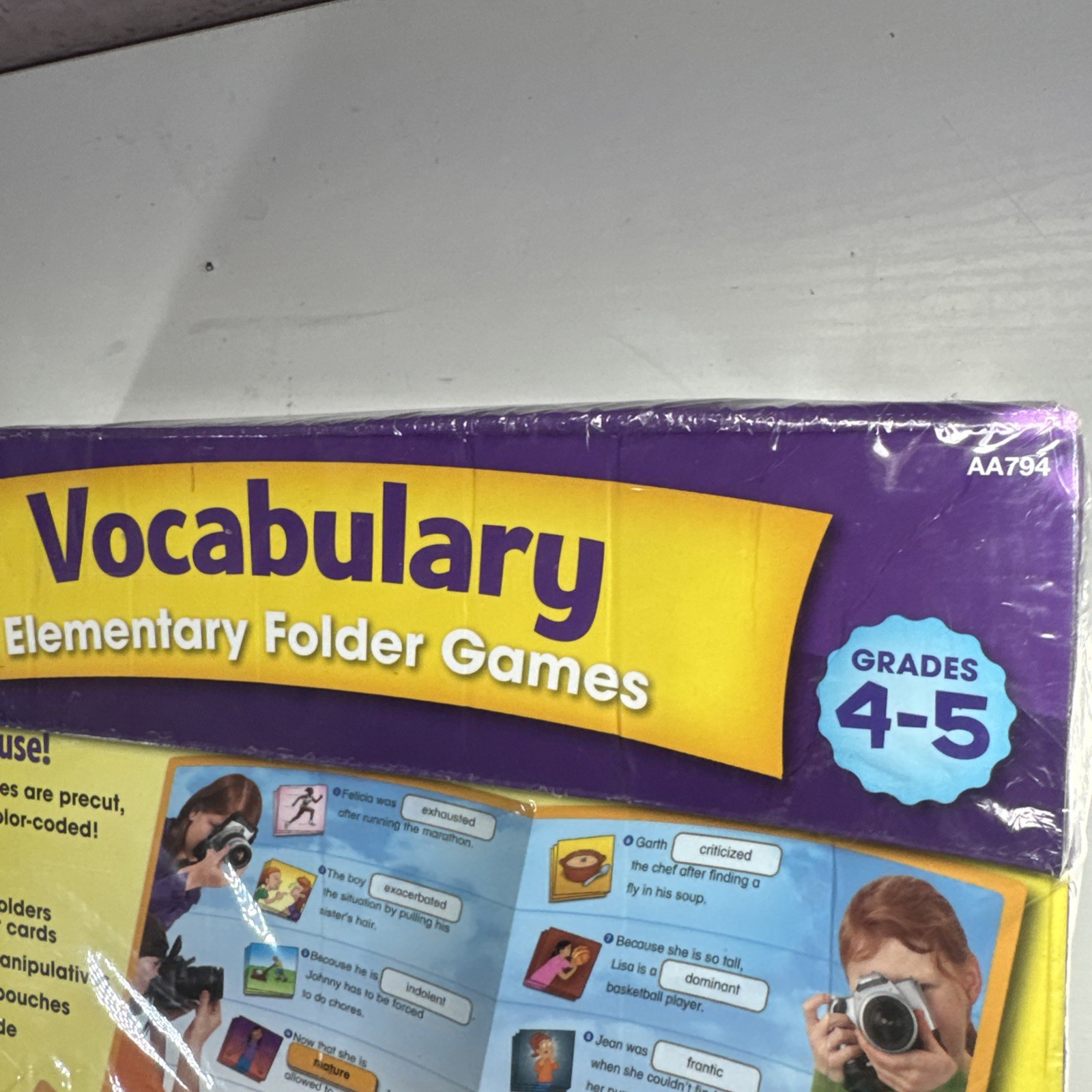 Lakeshore VOCABULARY Elementary Folder Games for Grades 4-5 BRAND NEW SEALED