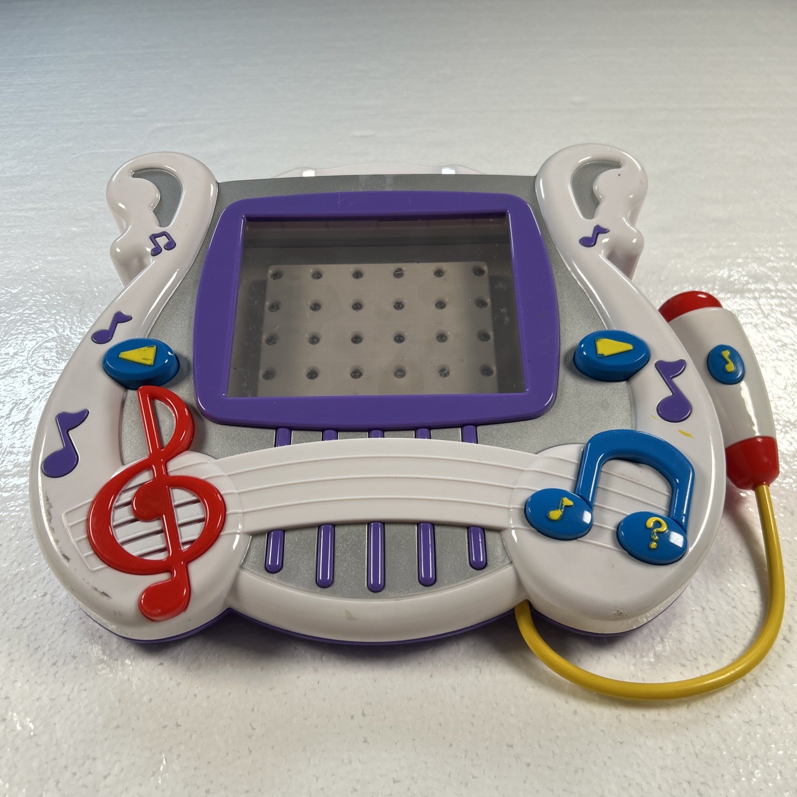 Vintage Fisher Price Learn Through Music Toy w/ 4 Cartridges 2002 Tested Works