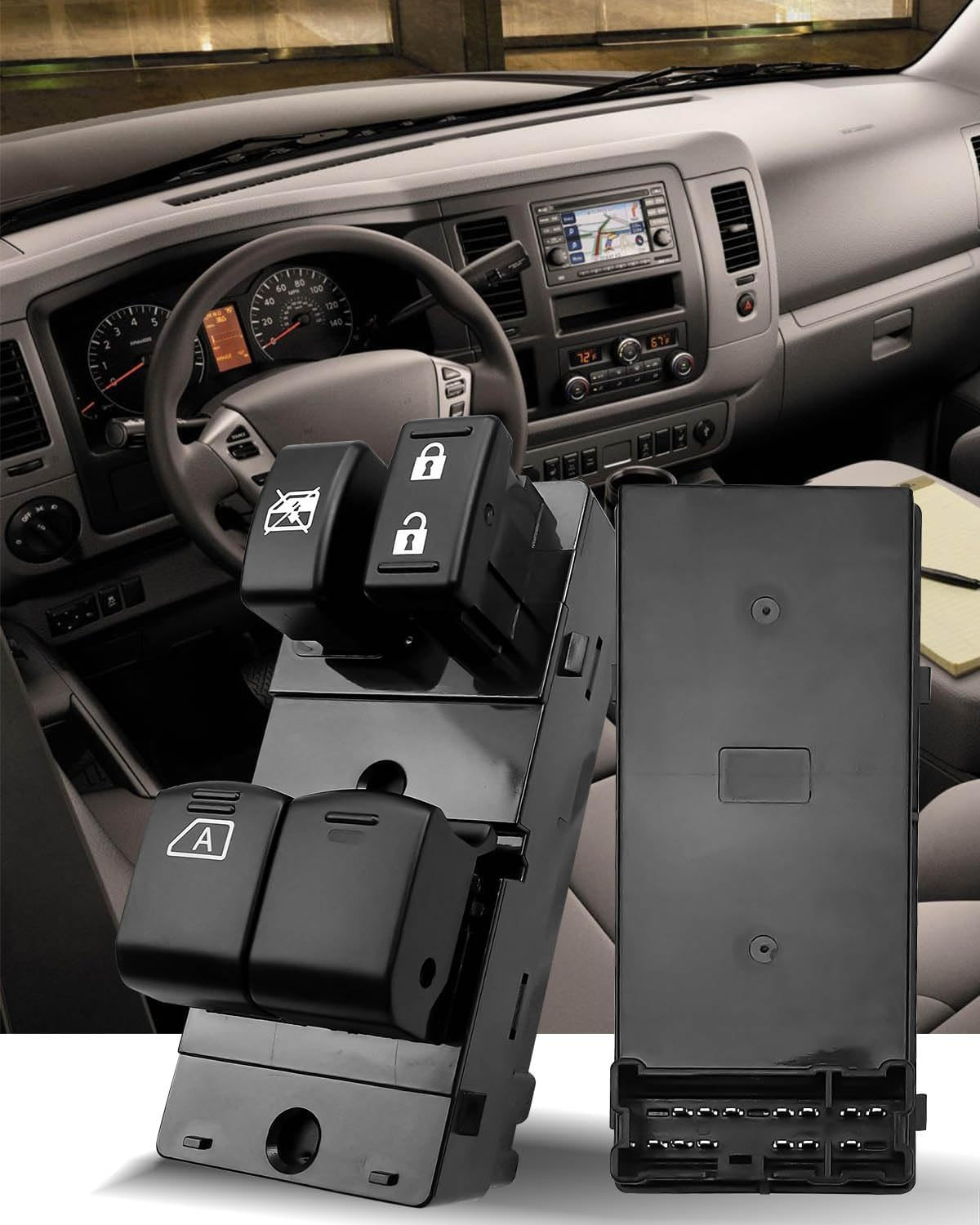 Master Power Window Switch Fit for Nissan NV1500 NV2500 NV3500 2013-2021, Front