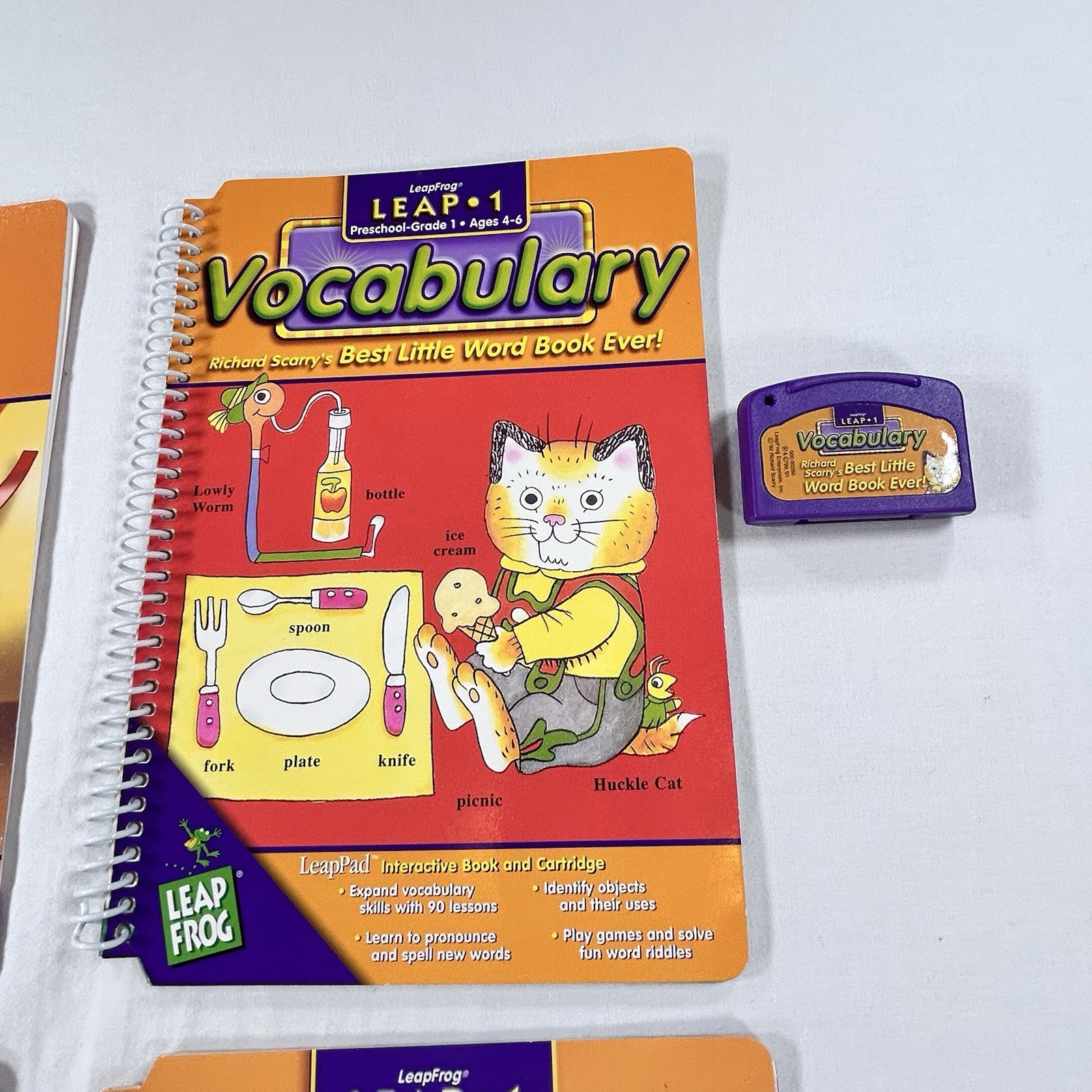 LeapFrog LeapPad Leap 4 Books 3 Cartridge PreK To 1st 4-6 Years Math Reading