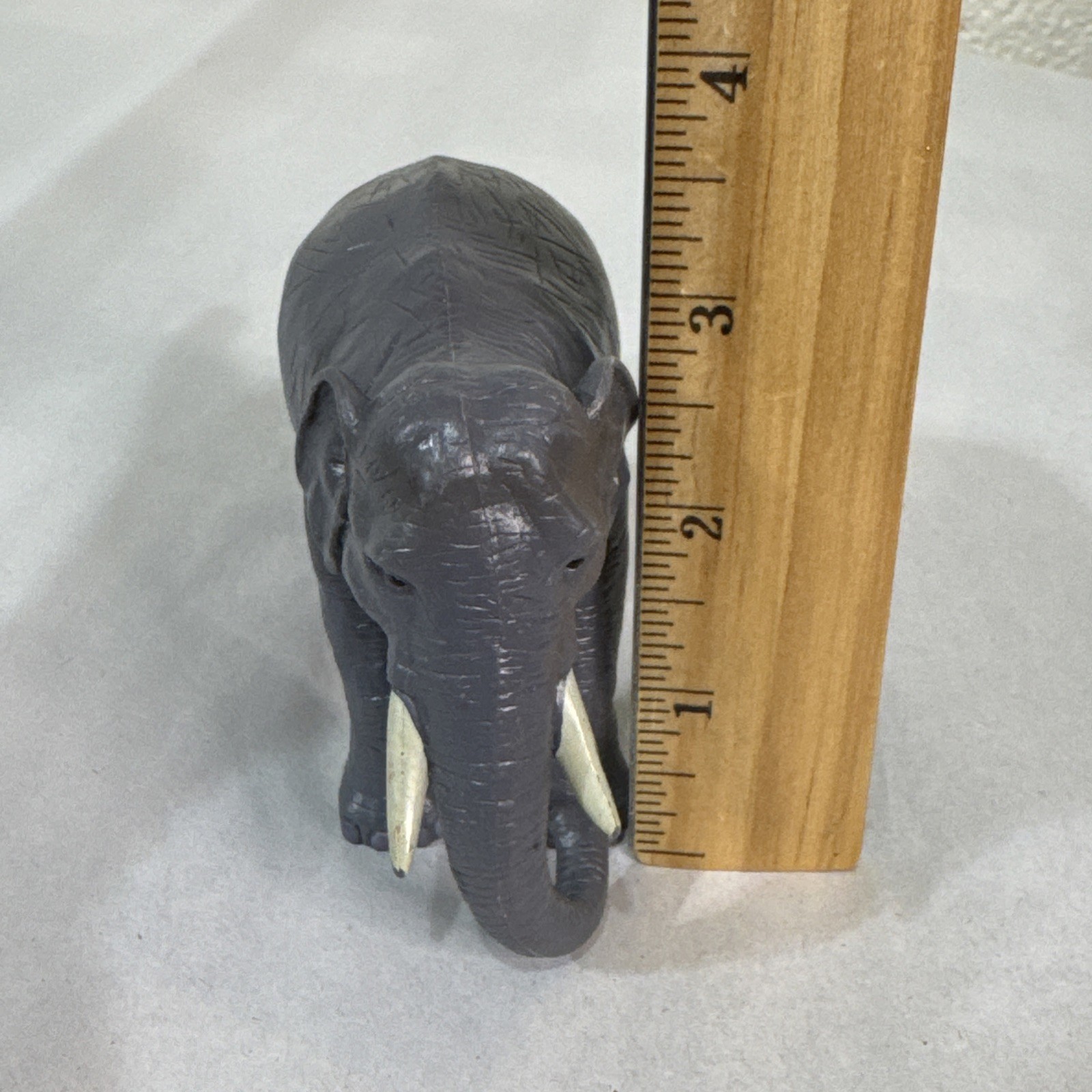 Terra by Battat Gray African Elephants Lot of 2 Lightly Used Hard Plastic Toy