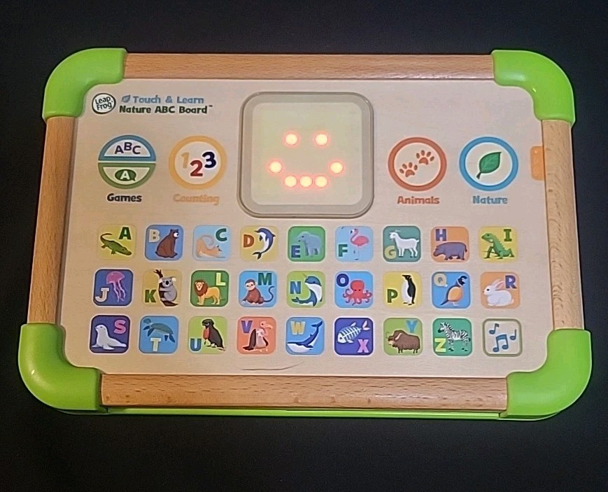 LeapFrog Touch & Learn Nature ABC Board Wooden “Tablet” & LED Screen Games &More