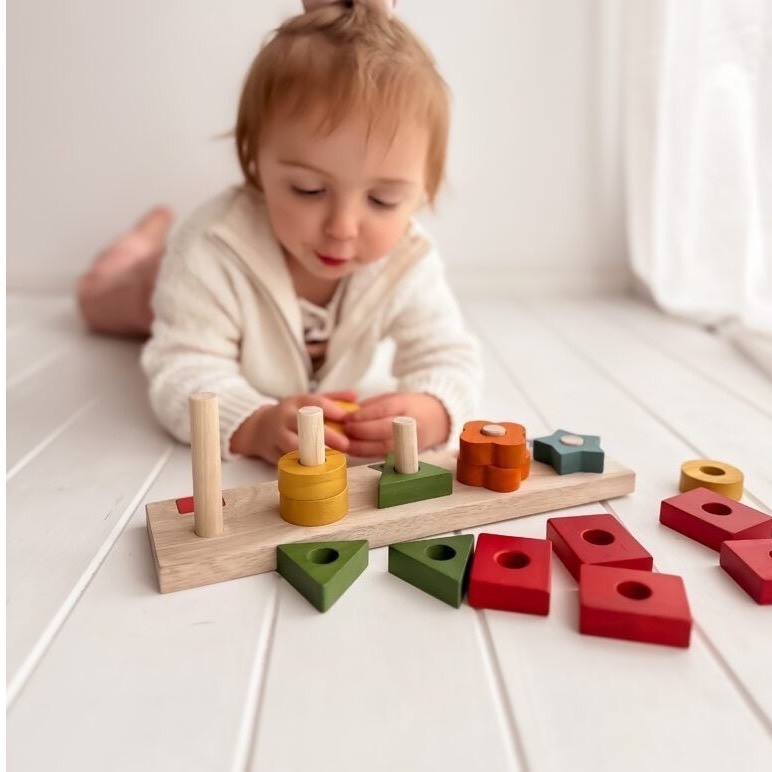 Qtoys Australia Wooden Counting Stair Educational Math Toy Montessori New