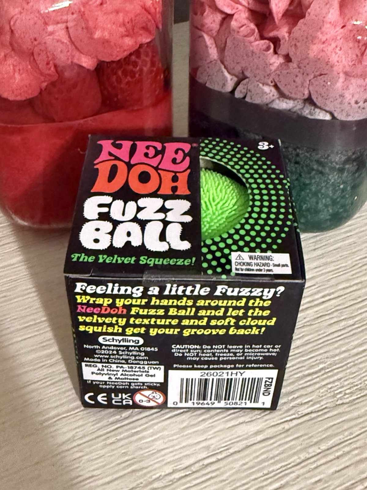 NEW Green Needoh FUZZ BALL Nee Doh Squishy Fuzzball AUTHENTIC US Squeeze Squish