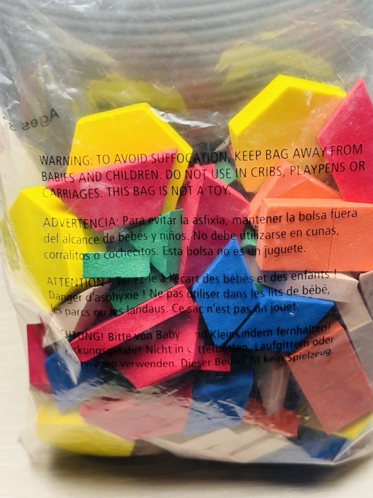hand2mind Foam Pattern Blocks 1cm Set of 100 MPN 338 Ages 3+ 4-7 8-11 Years