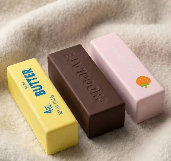 butter/chocolate/strawberry stick squishy, Set Of 3 Stress Reliving Sensory Toy