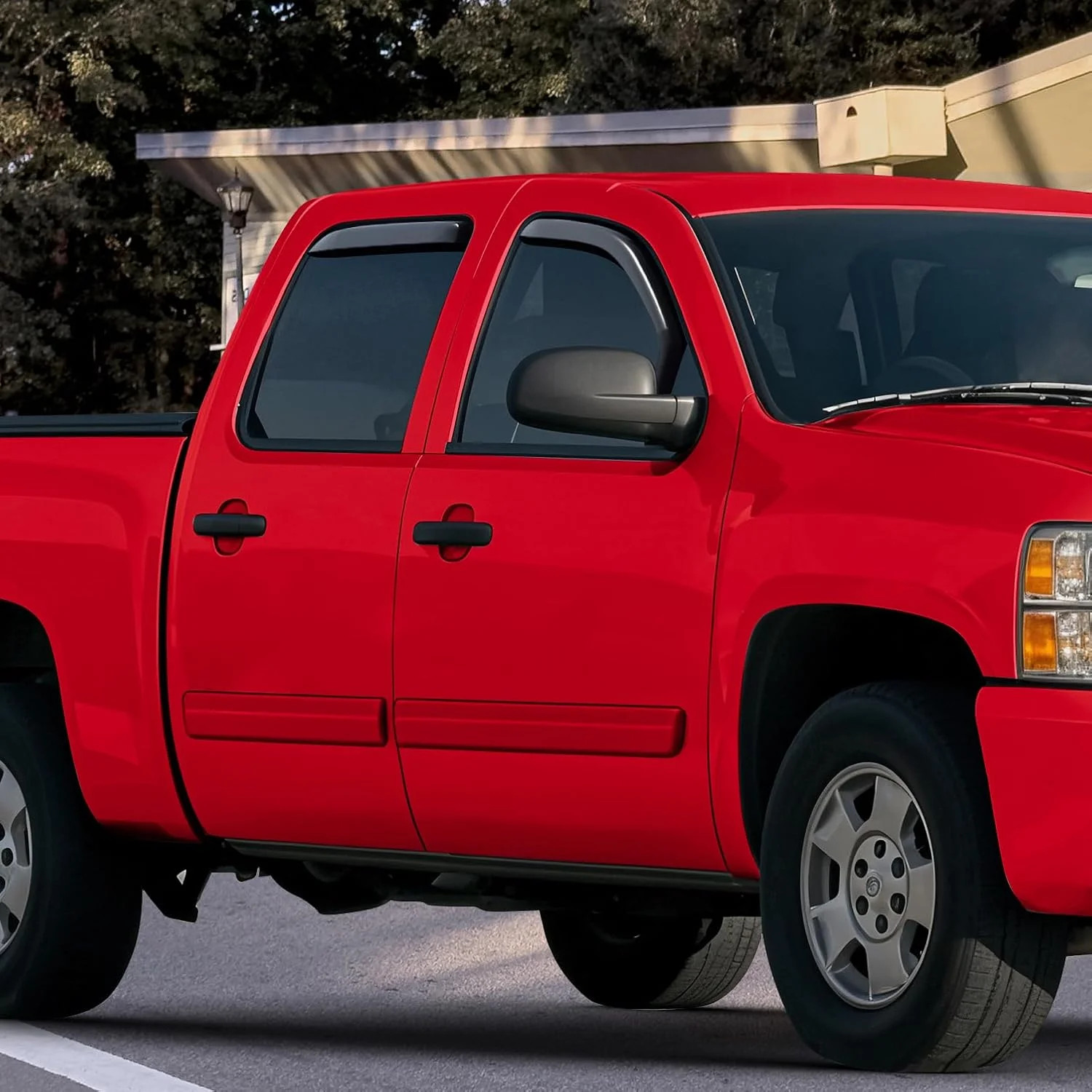 Voron Glass in-Channel Extra Durable Rain Guards for Trucks Chevrolet (Chevy) Si