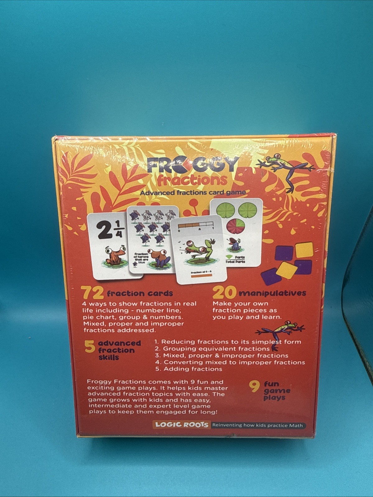 Logic Roots Froggy Fractions Math Card Game STEM Learning – Sealed (Ages 9+)