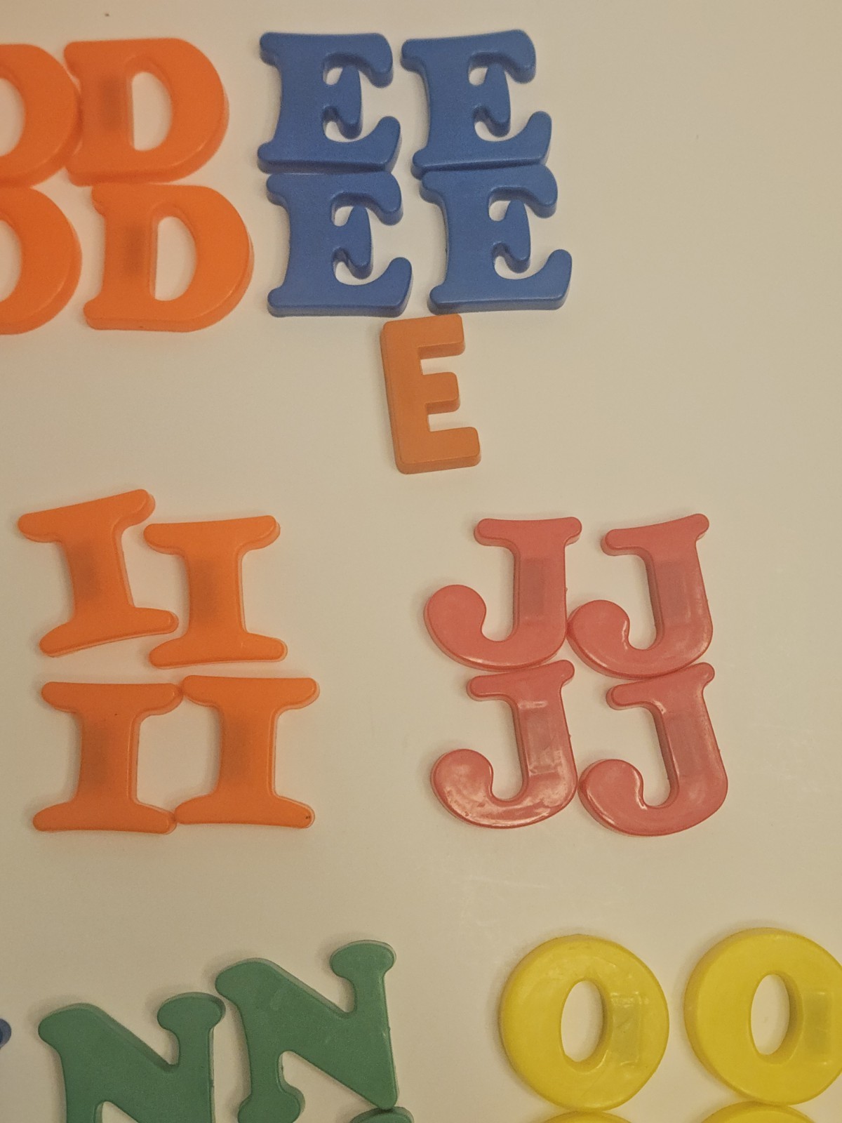 Vintage Plastic Letters Magnetic Alphabet Lot of 111 Assorted Letters
