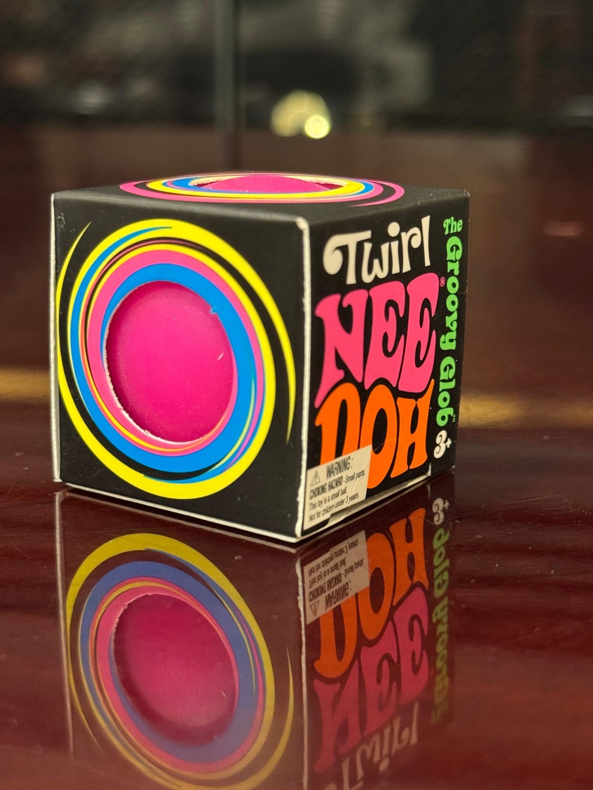 Authentic – Needoh Groovy Globe Mini Squishy Fidget Toy PINK – US Seller