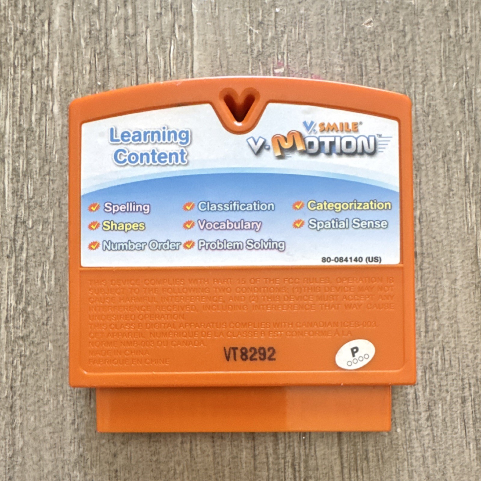 VTech V.Smile V.Motion Spider-Man Secret Missions Game Cartridge 80-084140