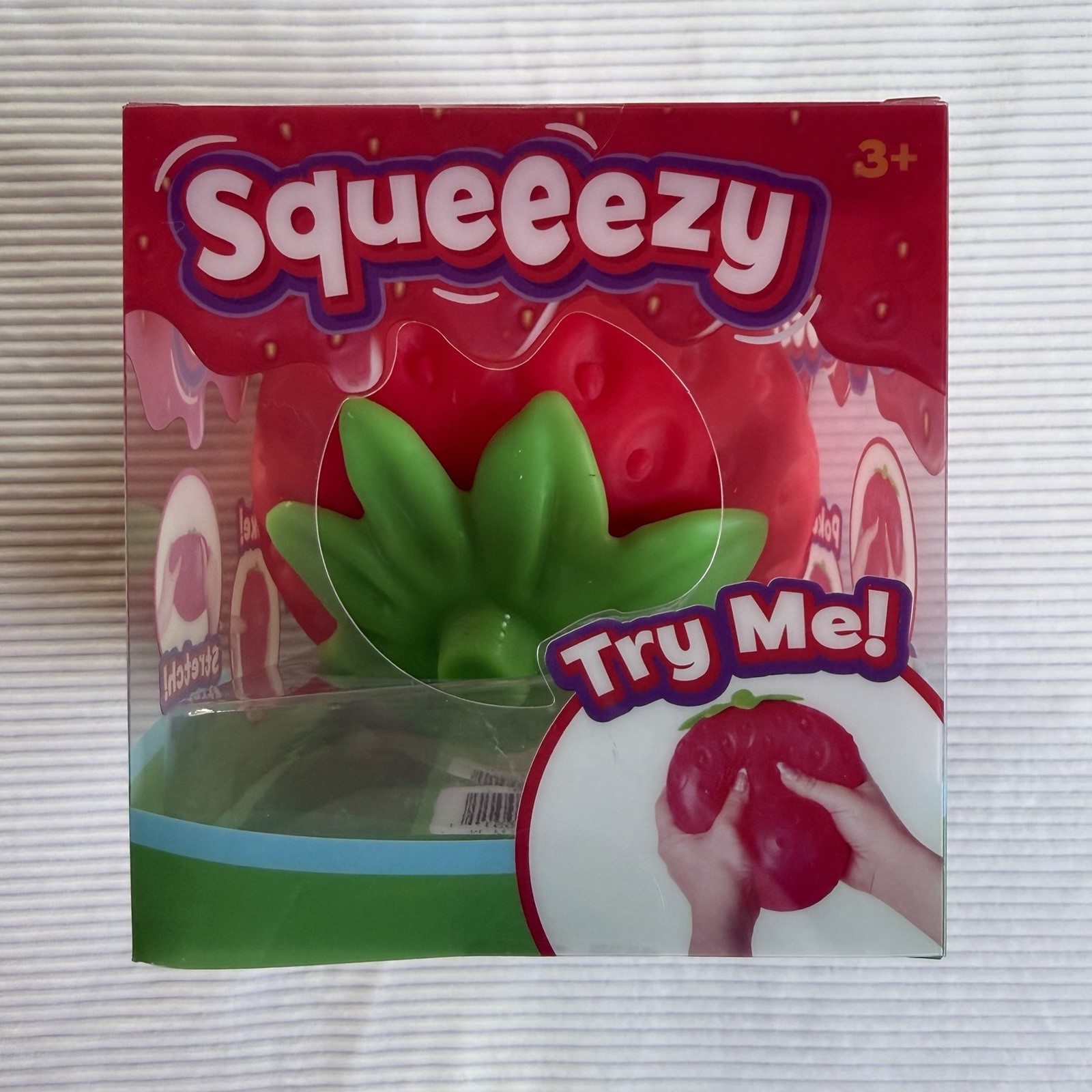 Sunny Days Jumbo Squeezy Strawberry Squishy Toy Stress Relief Toy TikTok VIRAL