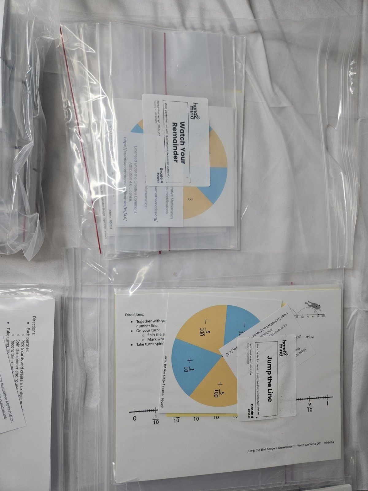 ETA hand2mind Math Centers Kit – Grade 4. Kit #95184 Large Lot