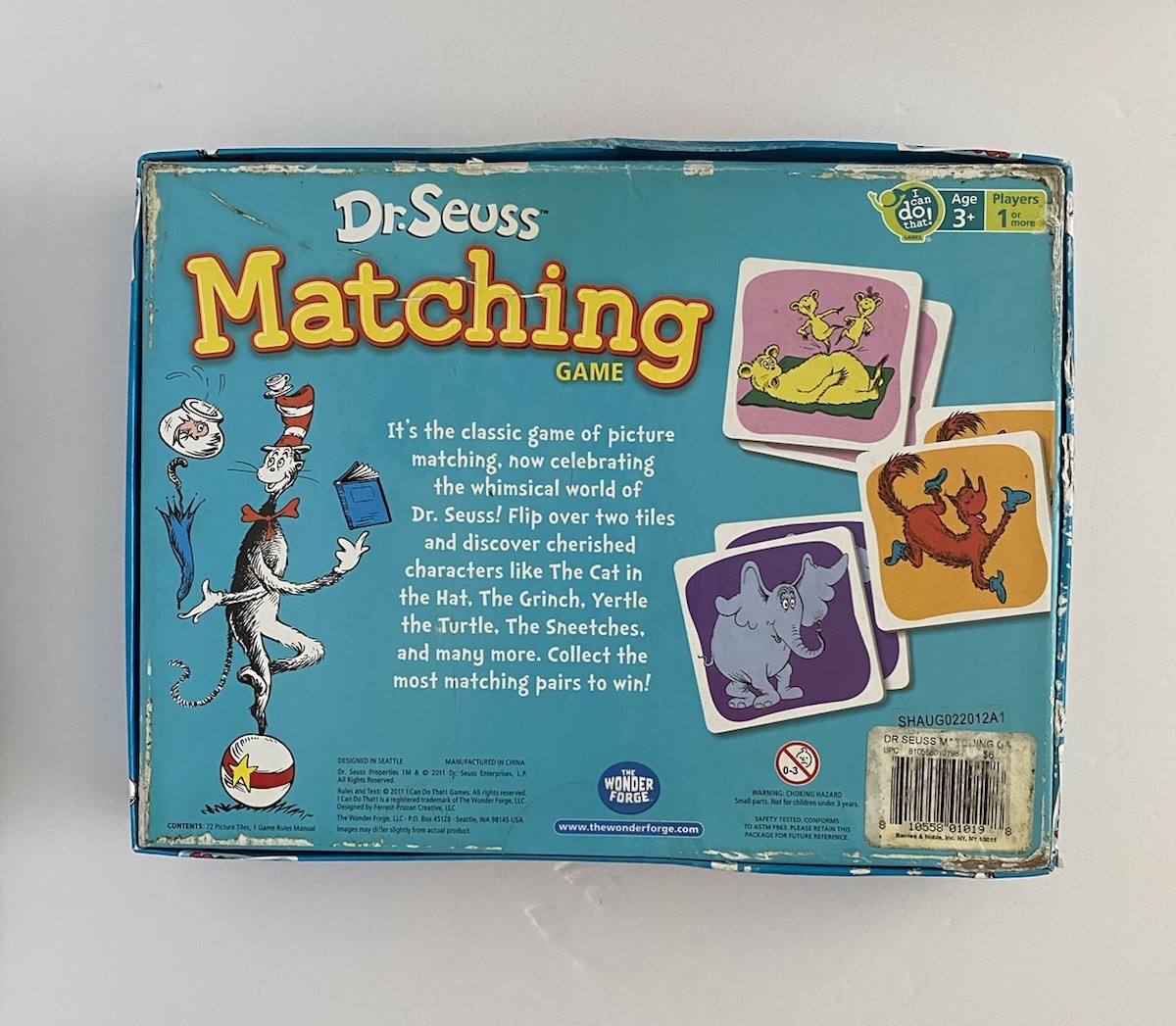 Dr. Seuss Picture Matching Game ~ Preschool Ages 3+ Early Learning ~ NEW IN BOX!