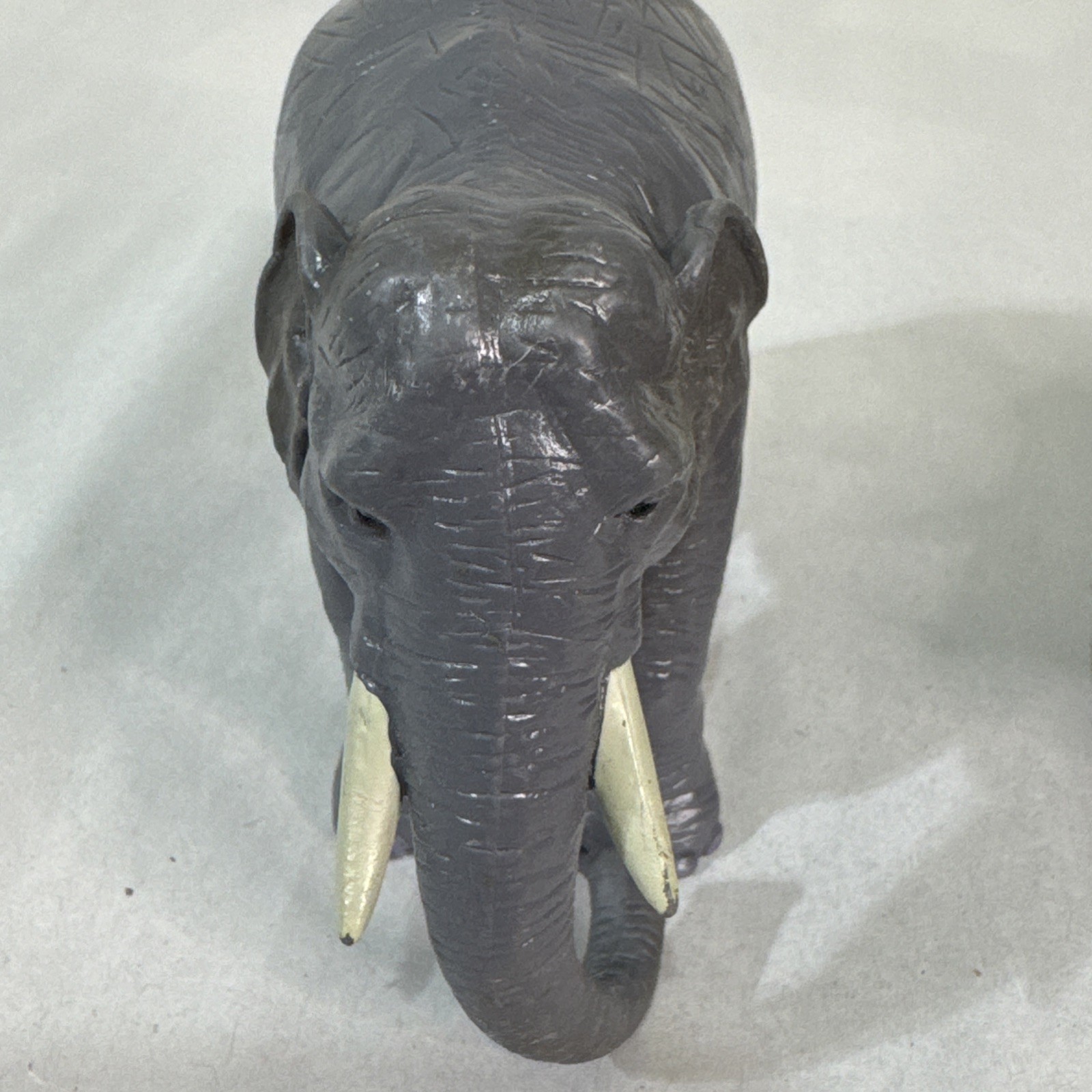Terra by Battat Gray African Elephants Lot of 2 Lightly Used Hard Plastic Toy