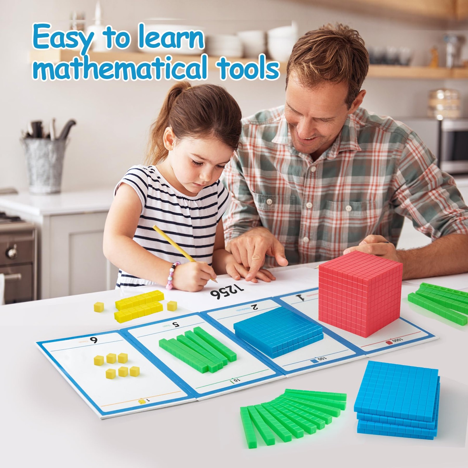 XYGROOW Math Manipulatives for Kids Aged Small, Red, Blue, Yellow, Green