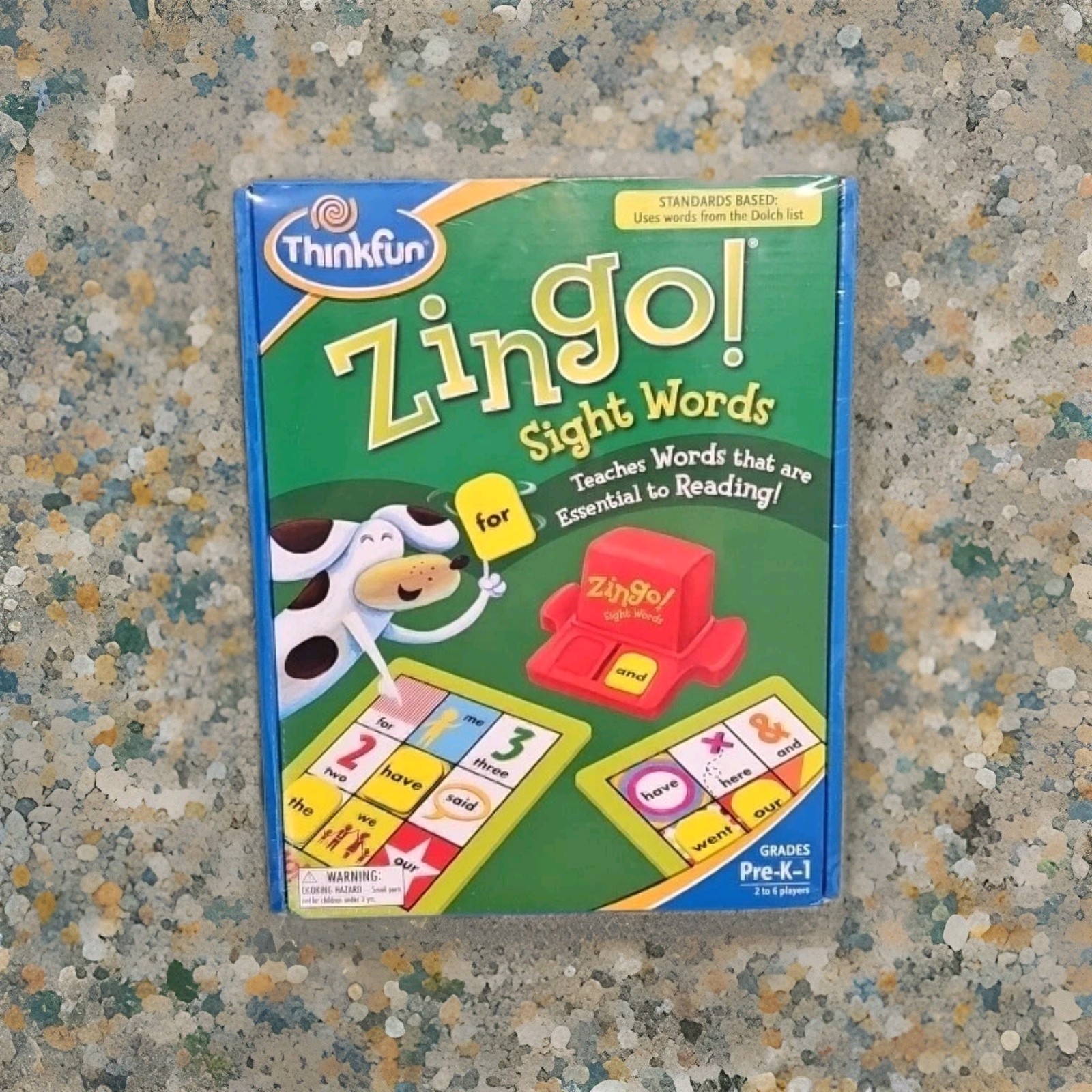 ThinkFun Zingo! Sight Words Game Pre-K to 1 Ages 4-7 Years New Sealed