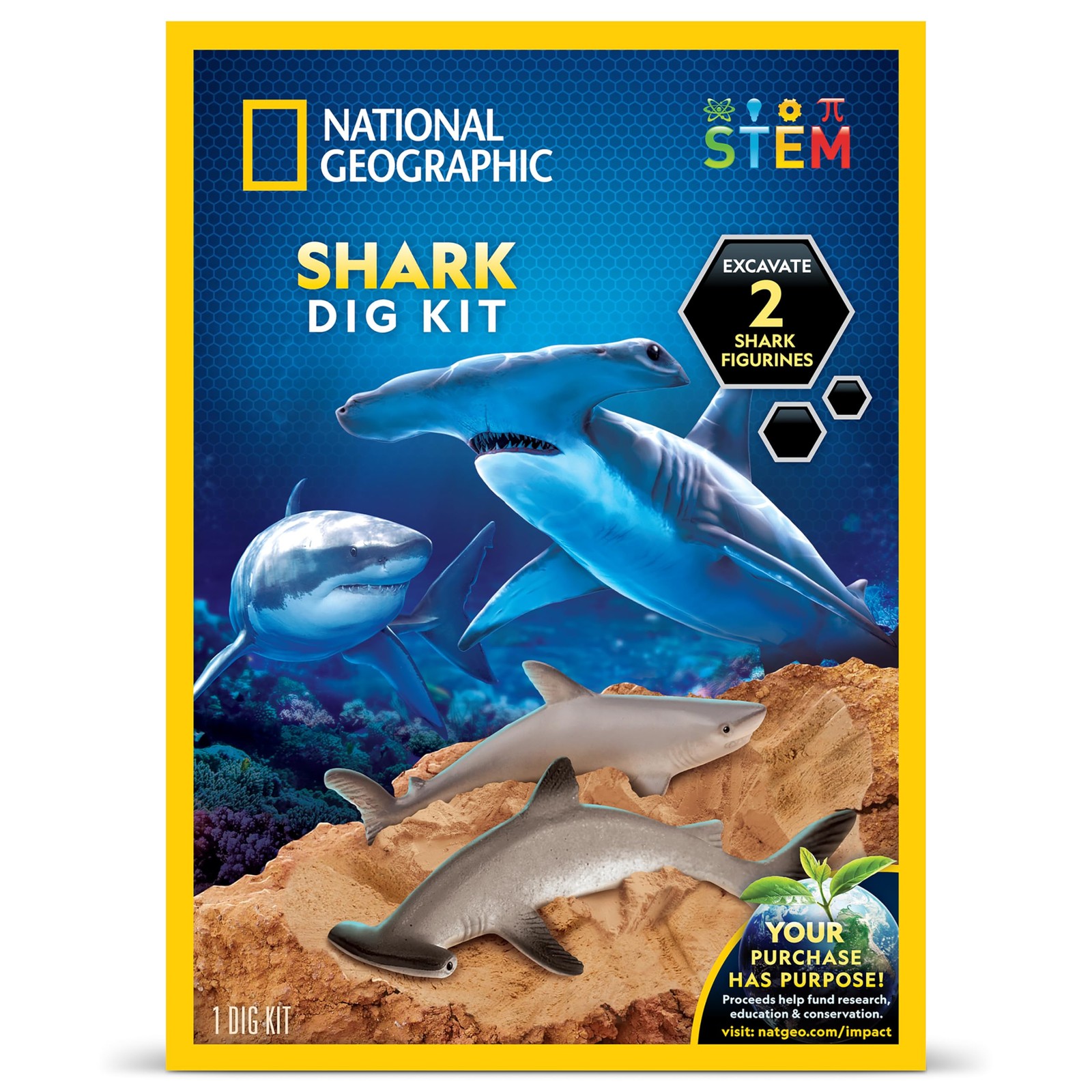 National Geographic Shark Dig Kit Science Set for Child Age 8 Years and up