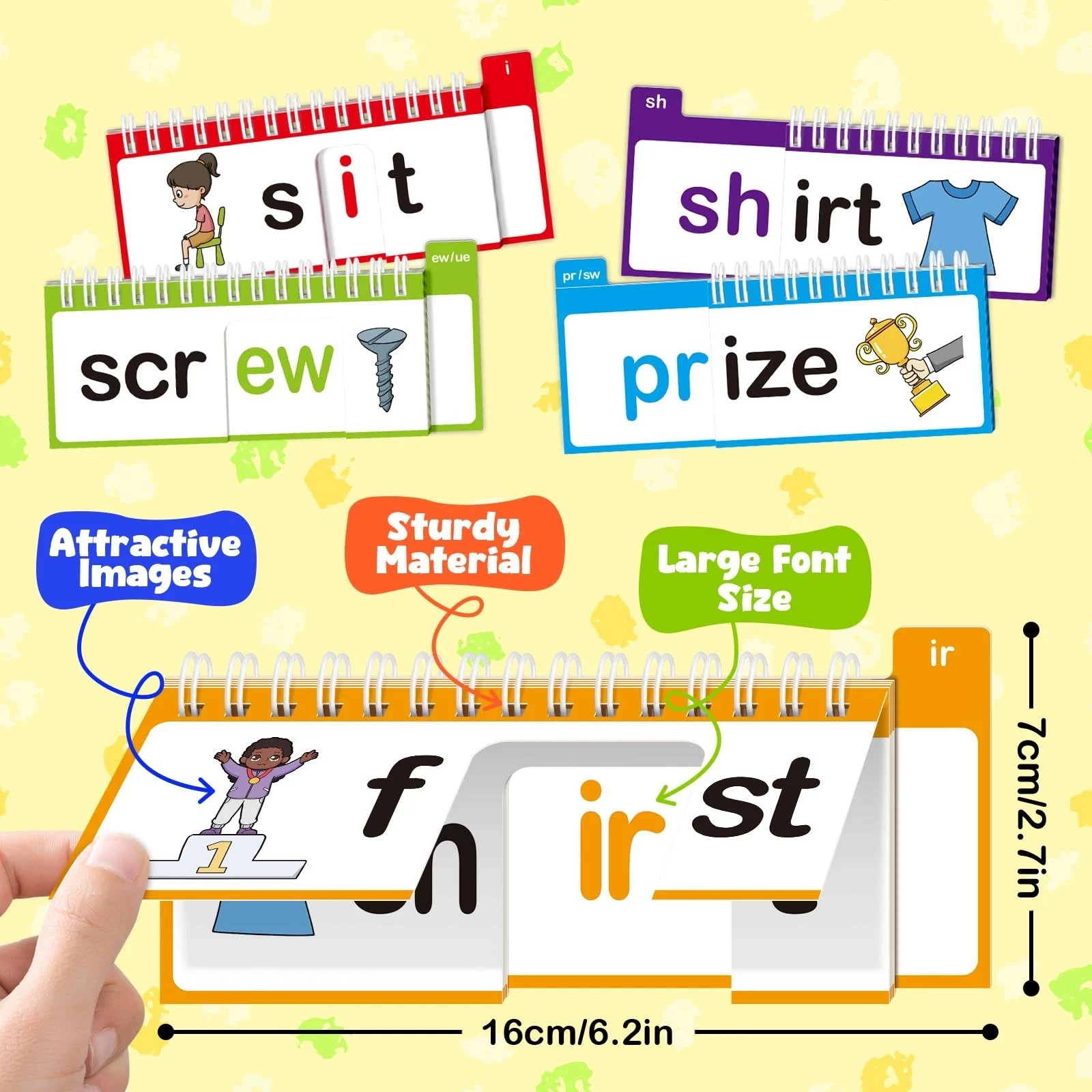 40PC Word Family Phonics Flip Books Kids Reading Learning Homeschool Set NEW
