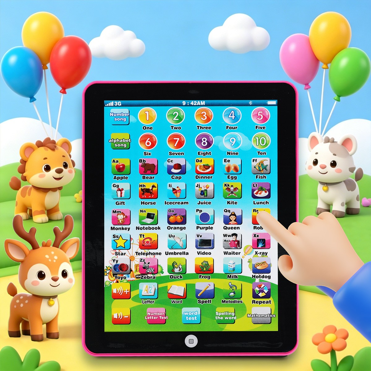 Educational Learning Tablet Toy Cell Phone for Kids Age 2 3 4 5 6 7 8 Years Old