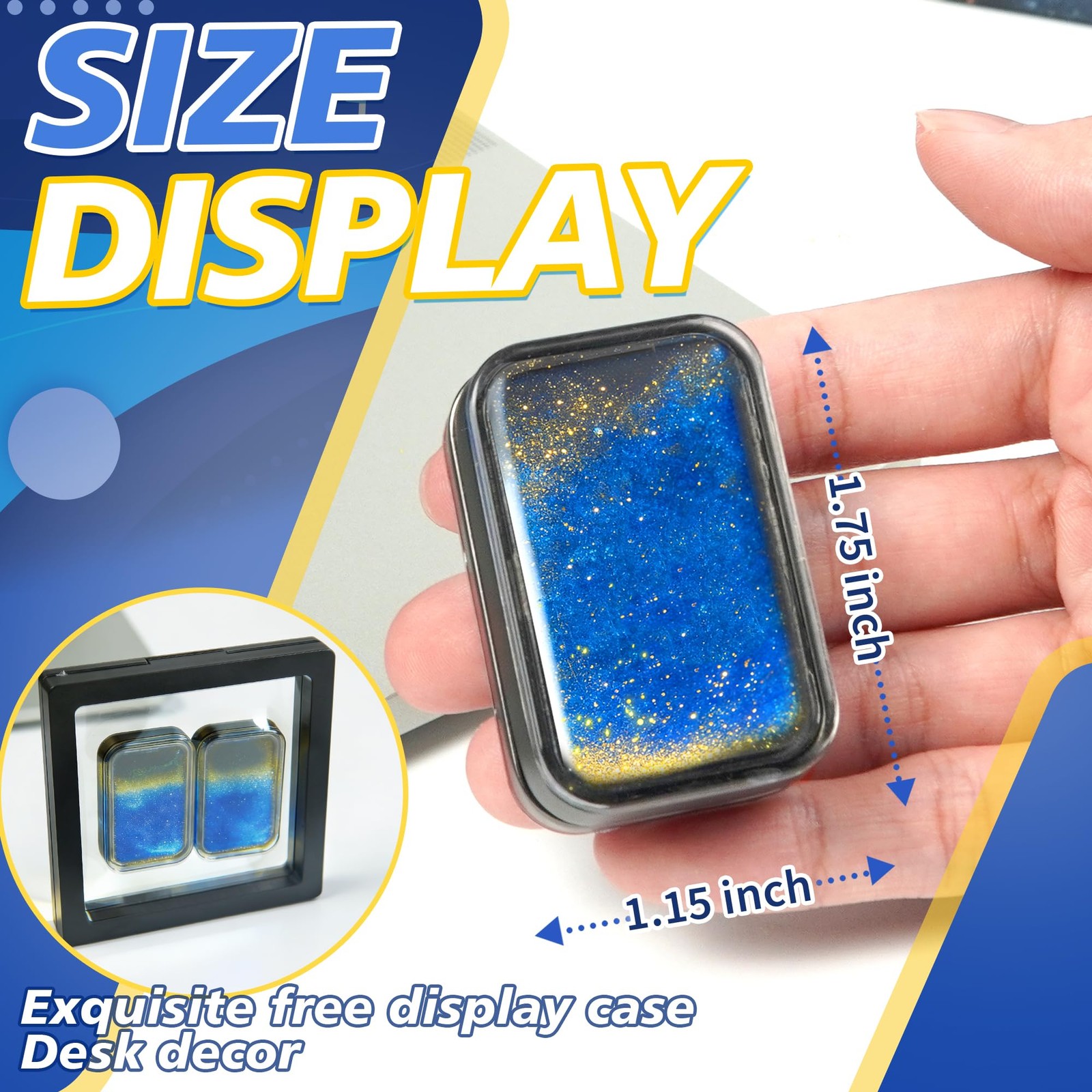 Kyerivs Liquid Fidget Slider Toy for Adults, Metal Magnetic Fidgets Cool Blue