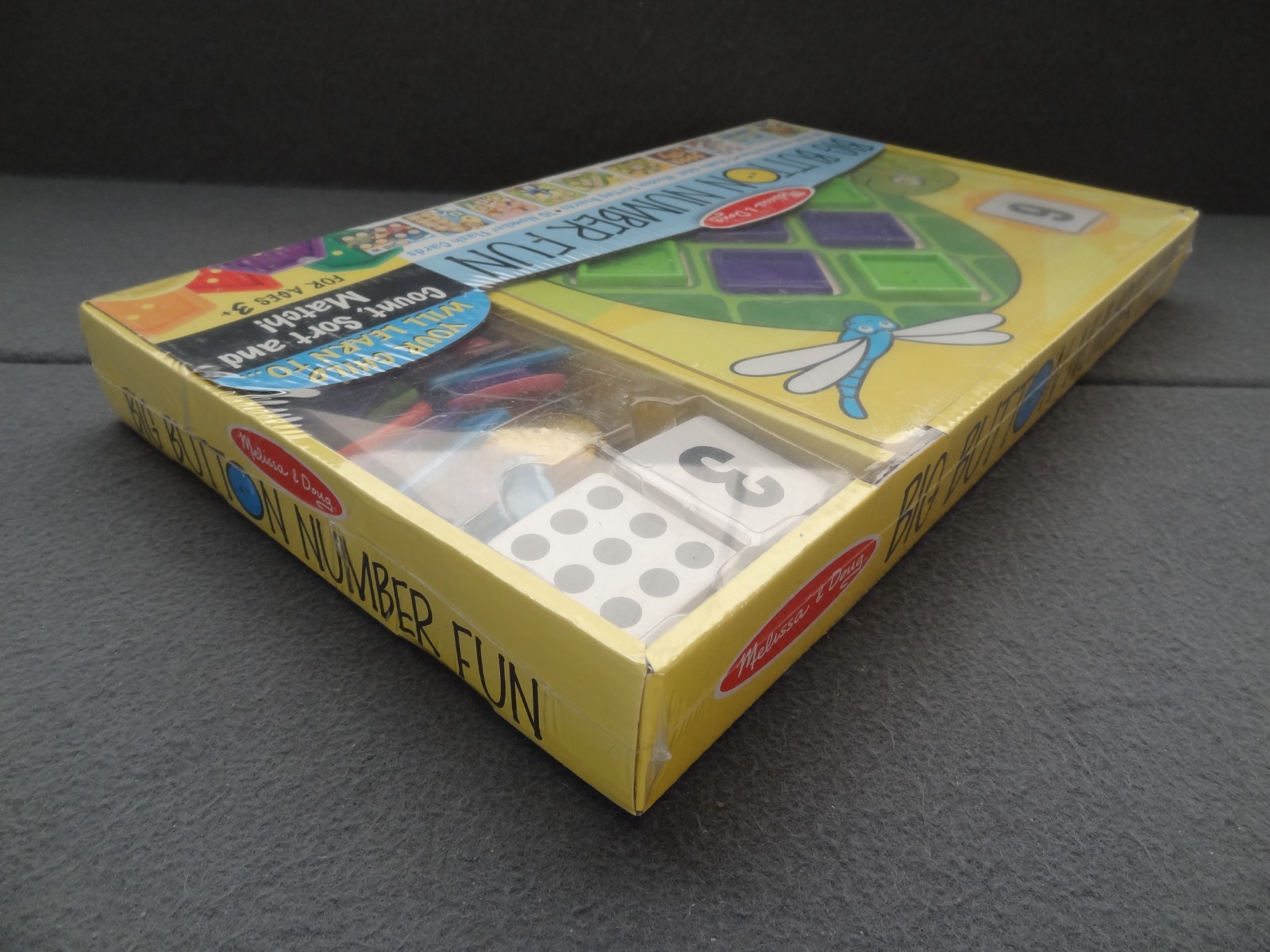 NEW Melissa & Doug Big Button Number Fun Play Set Count Sort Match Games 4319