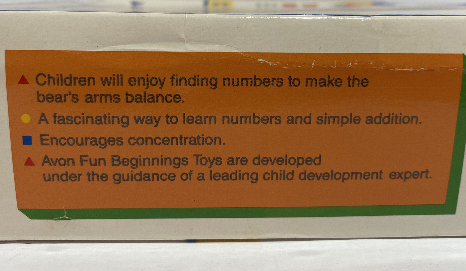 Avon Fun Beginnings Teddy Bear Number Scale Addition Math Readiness- Complete