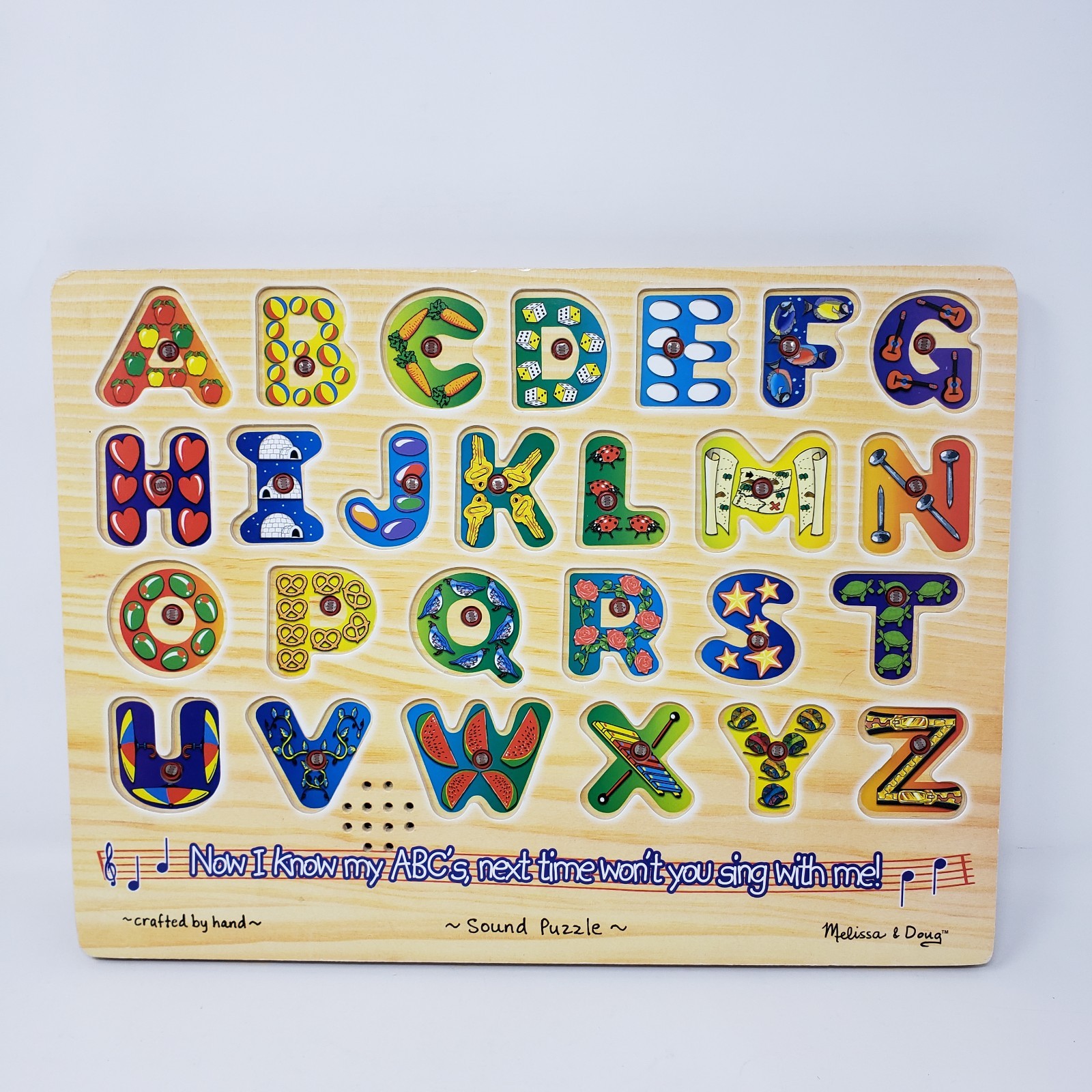 Melissa & Doug Alphabet Sound Puzzle – TESTED WORKS, Handcrafted, #340