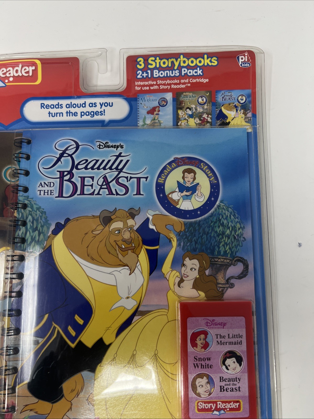 NIP Story Reader 3 Storybooks Disney Beauty & The Beast Snow White Little Mermai