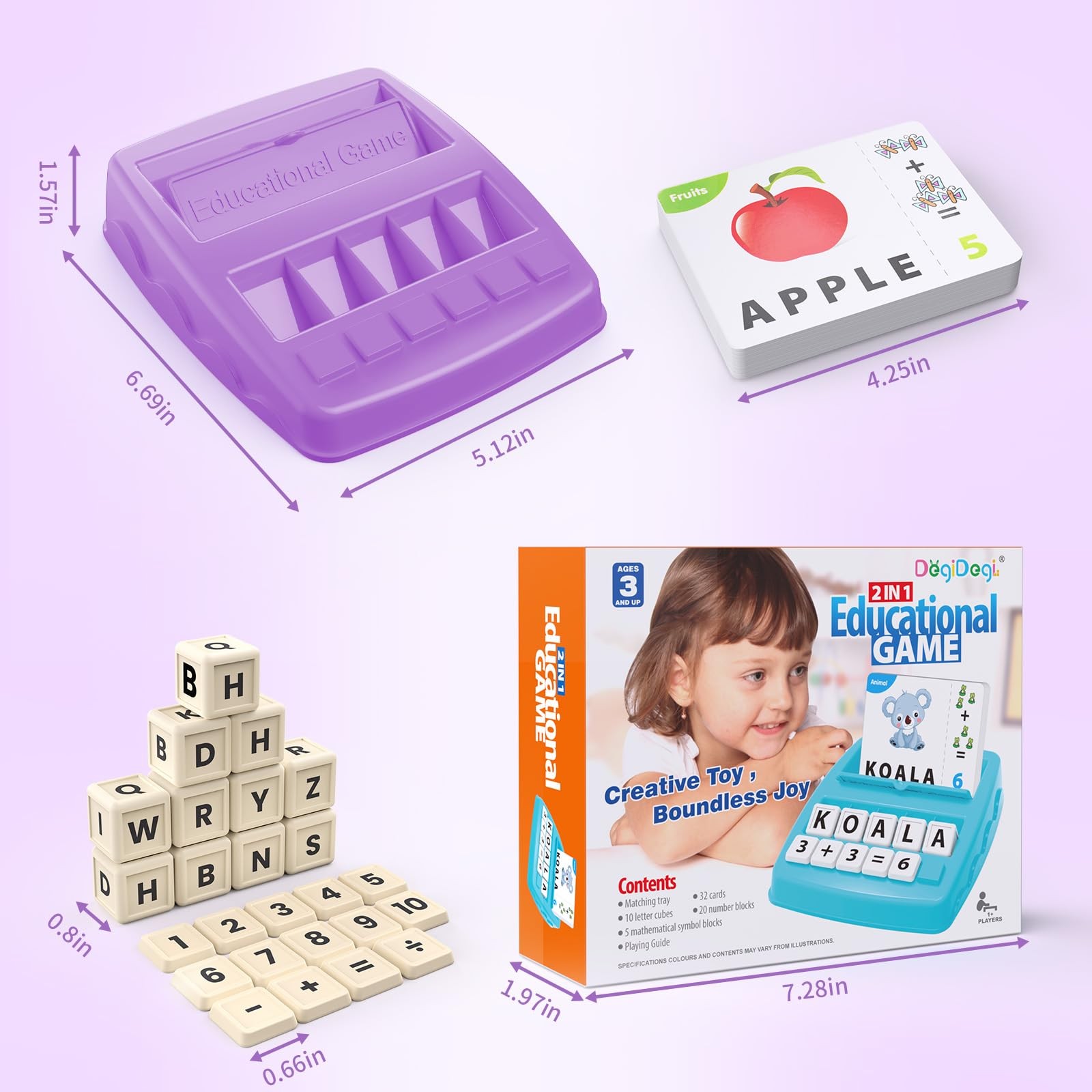 Matching Letter Games for Ages 4-8,Learning & Education Toys for Preschool Bo…