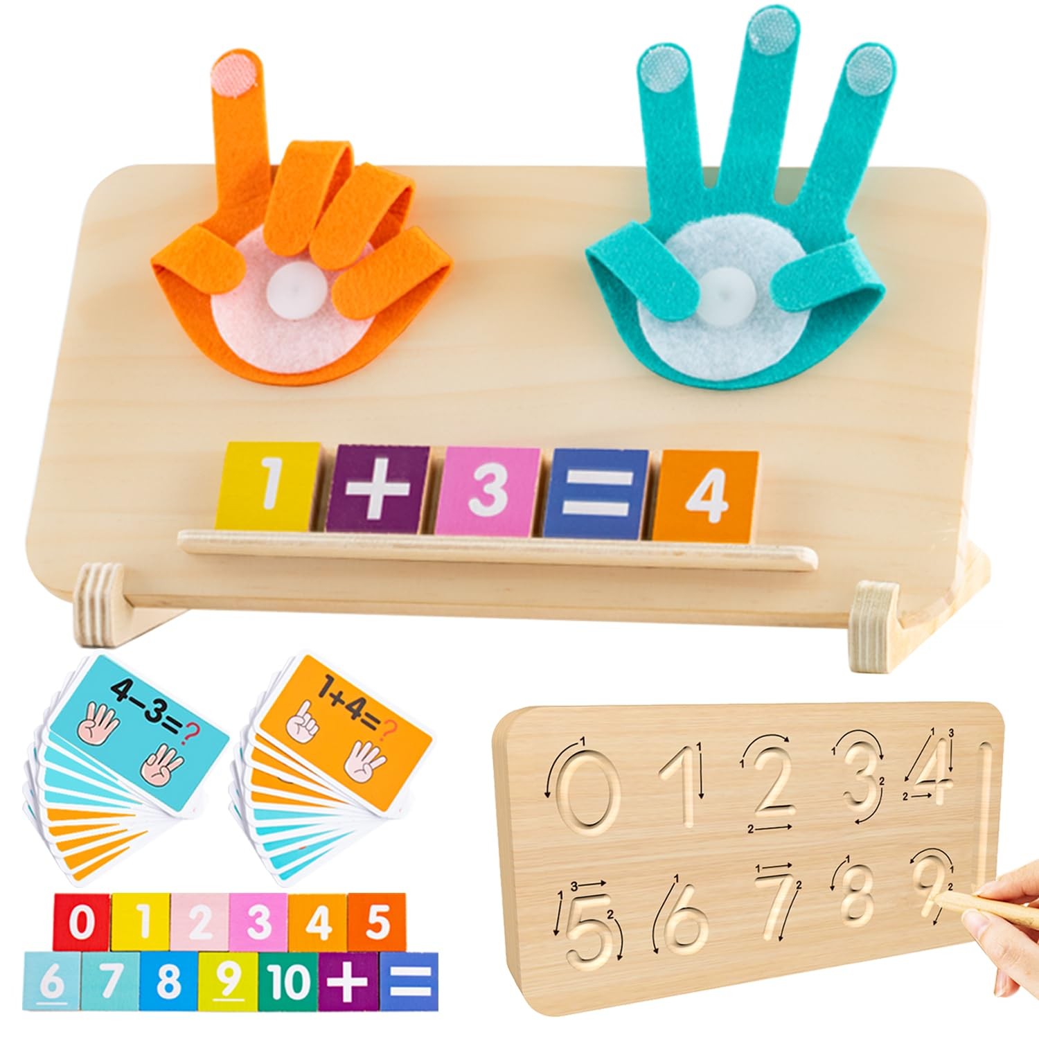 Montessori Toys for 3 4 5 Year Old,Double-Sided Preschool Blue, Orange