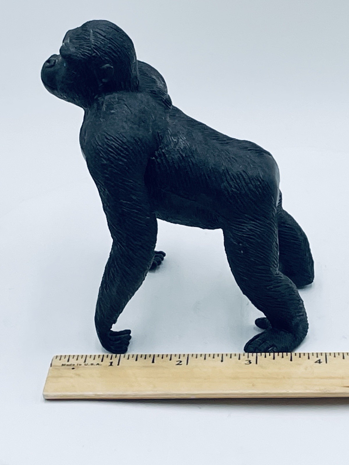 VTG 1987 Rubber Hard Plastic GORILLA APE Toy Figure Zoo Wild Animal Safari