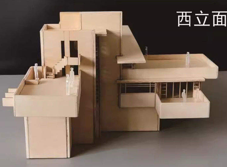 1/75/100 Fallingwater Villa 3D Wooden DIY Building Model Assembly Kits Set Gifts