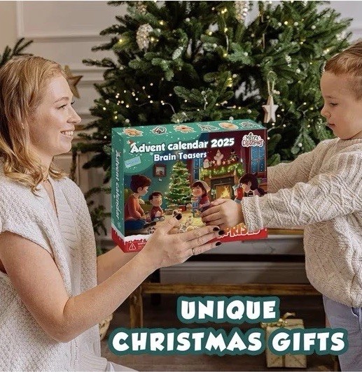 Advent Calendar 2025-24 Days of Brain Teaser Puzzles Toys Kit – Christmas Cou…