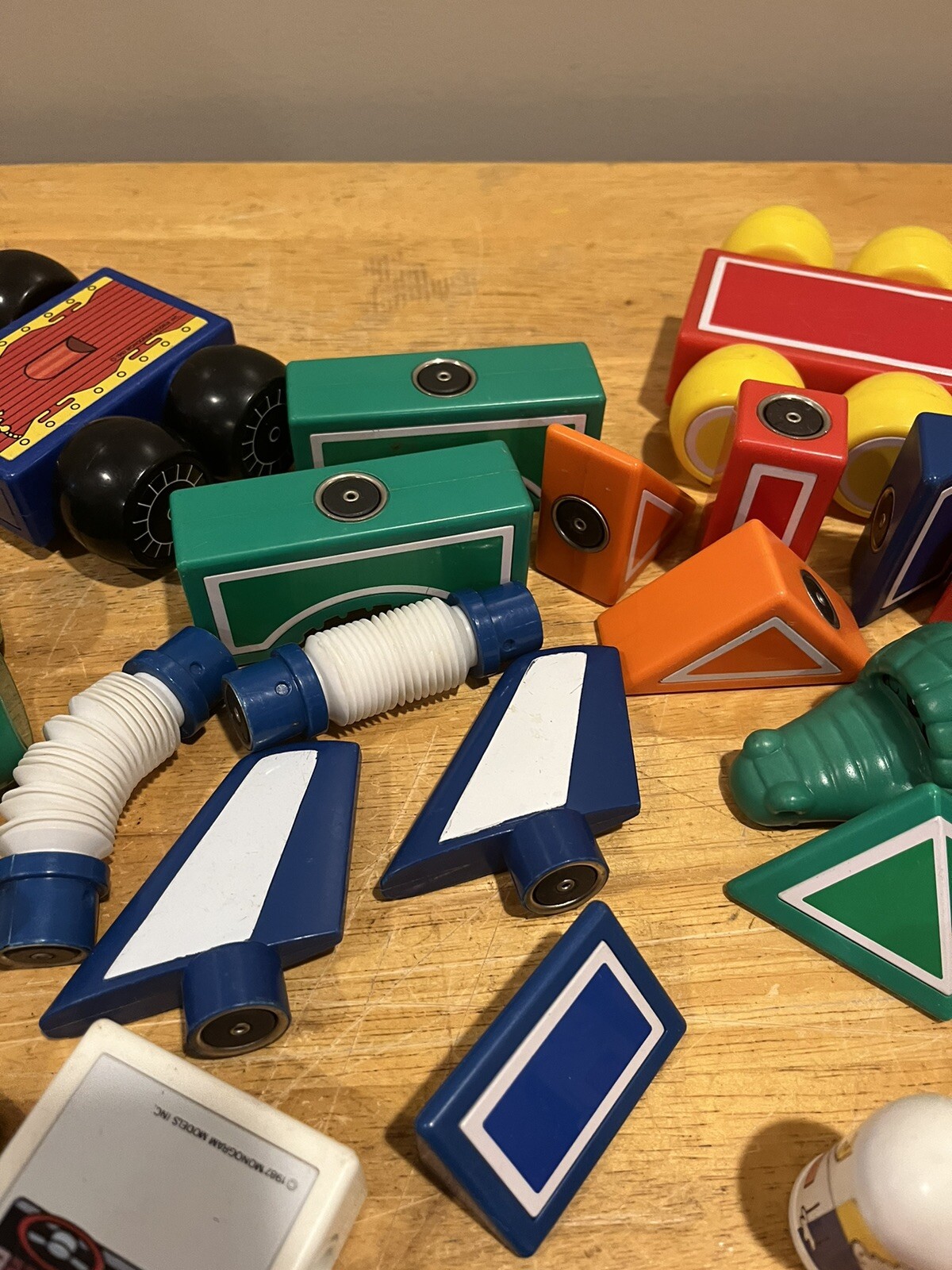 VTG 1987 Kidstar Imaginetics Learning Blocks Animal Turnarounds Cars 40 Pieces