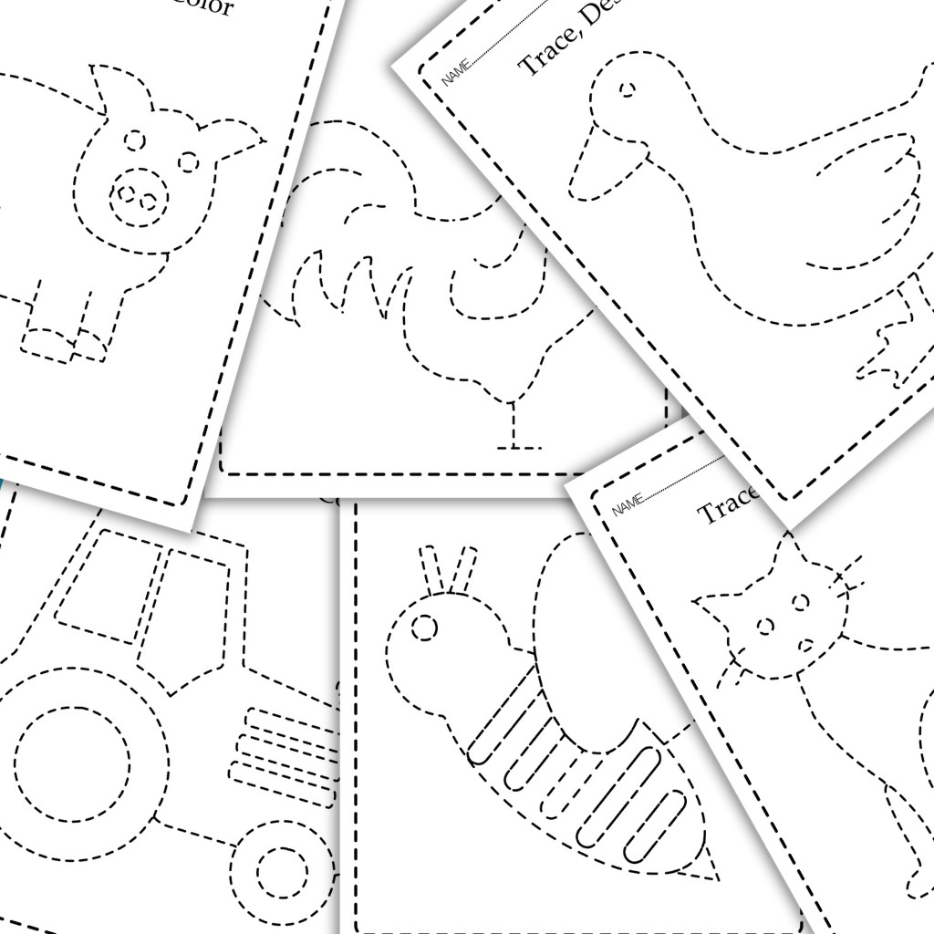 Tracing & Pencil Control Printable Activity Book Bundle for Kids Ages 3-7