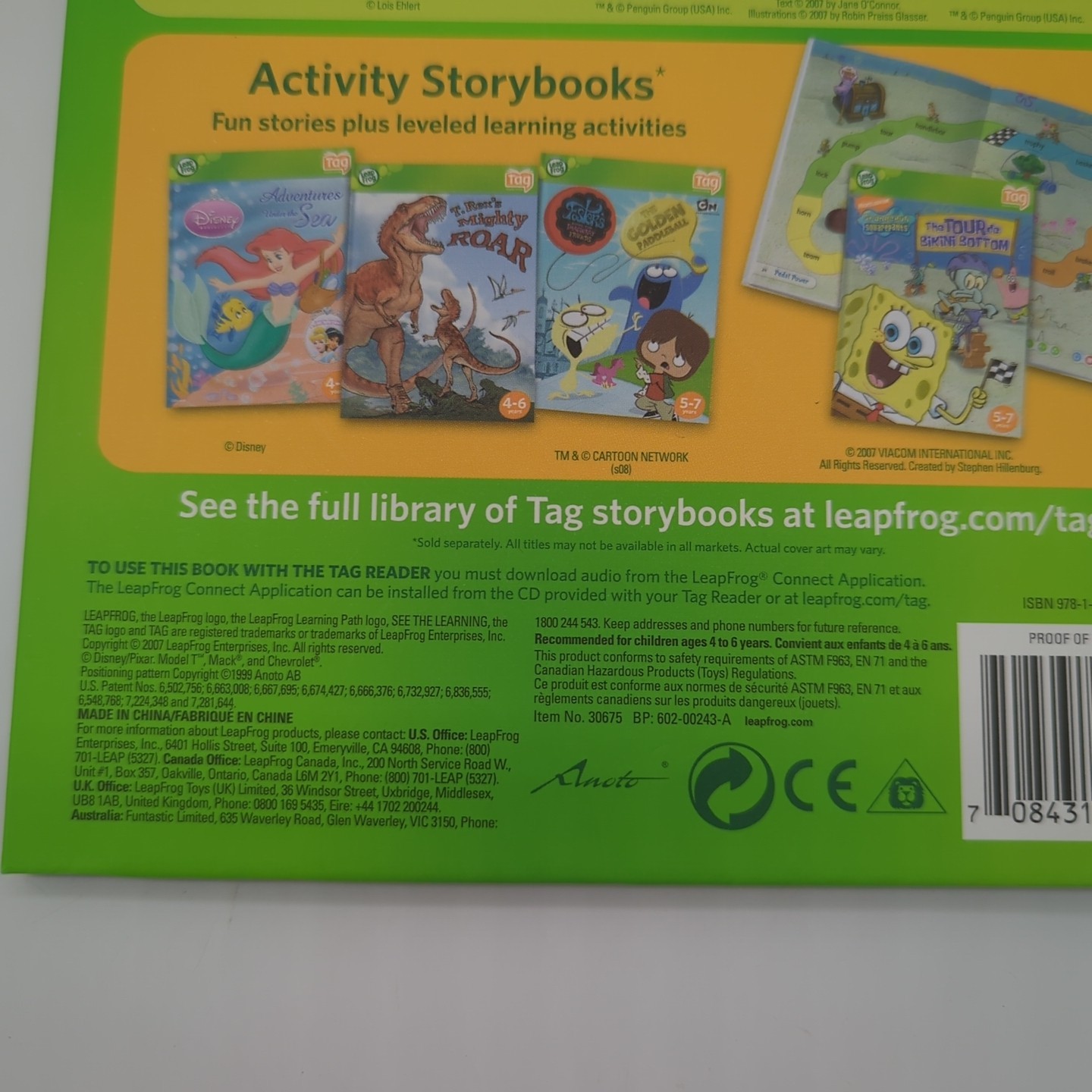 LeapFrog Tag Reading Hardback Book Disney Pixar Cars Tractor Tipping Tow Mater