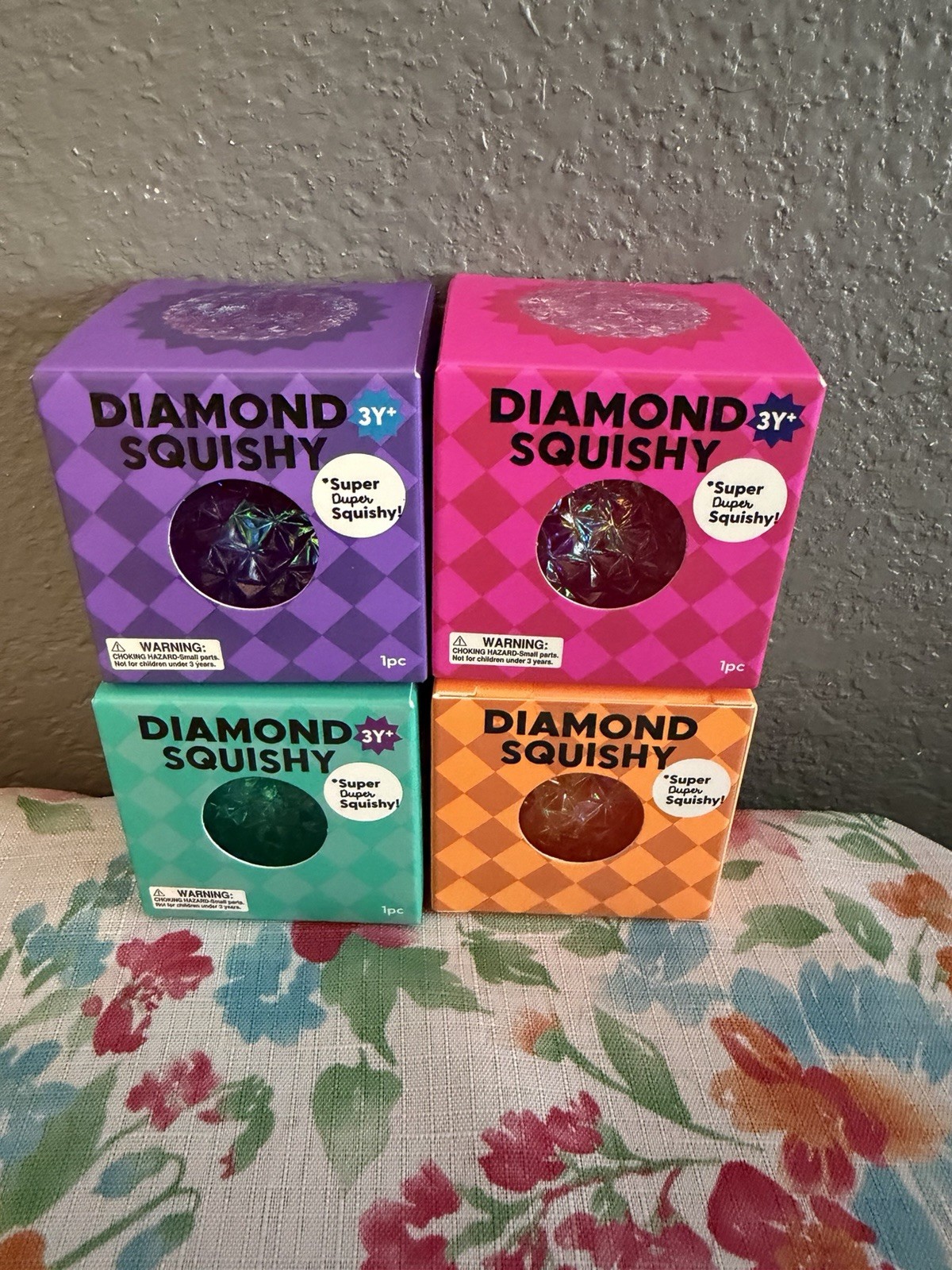 J’adore Diamond Squishy Complete Set Of 4Teal Orange Pink Purple VIRAL